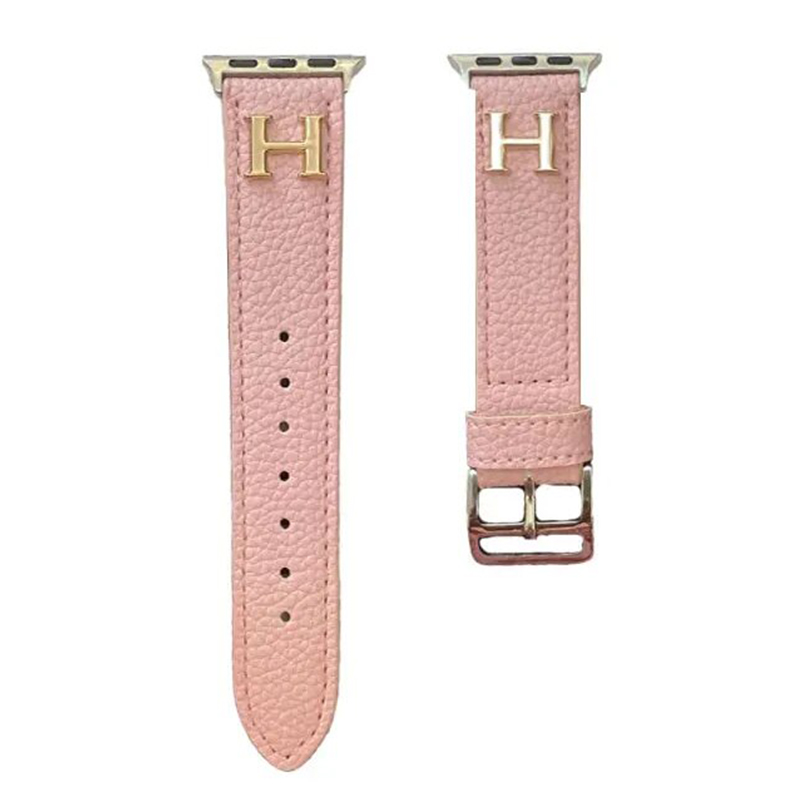 Leather luxury H Apple Watch Bands