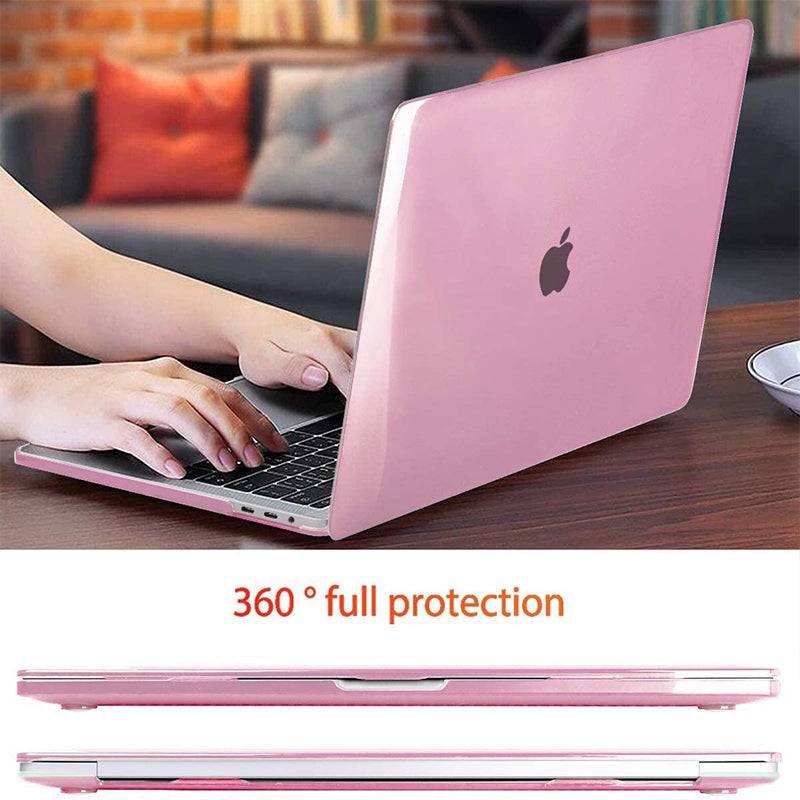 Transparent pink Macbook case customizable-BELKCASE