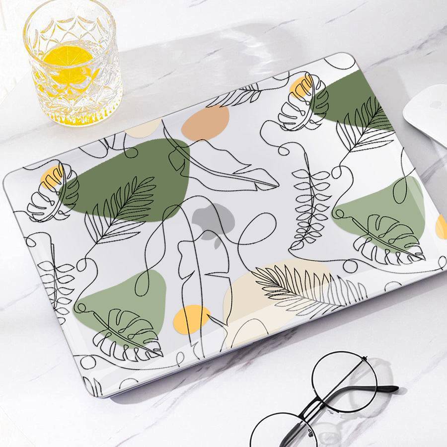 Abstract Green Leaves Macbook case-BELKCASE