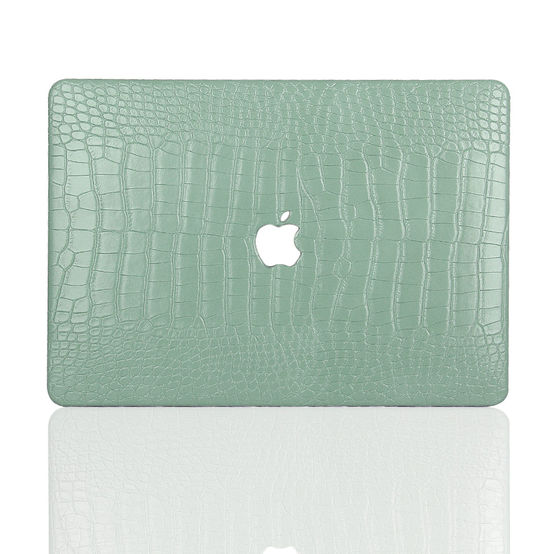 Faux Crocodile Mint Green MacBook Case-BELKCASE