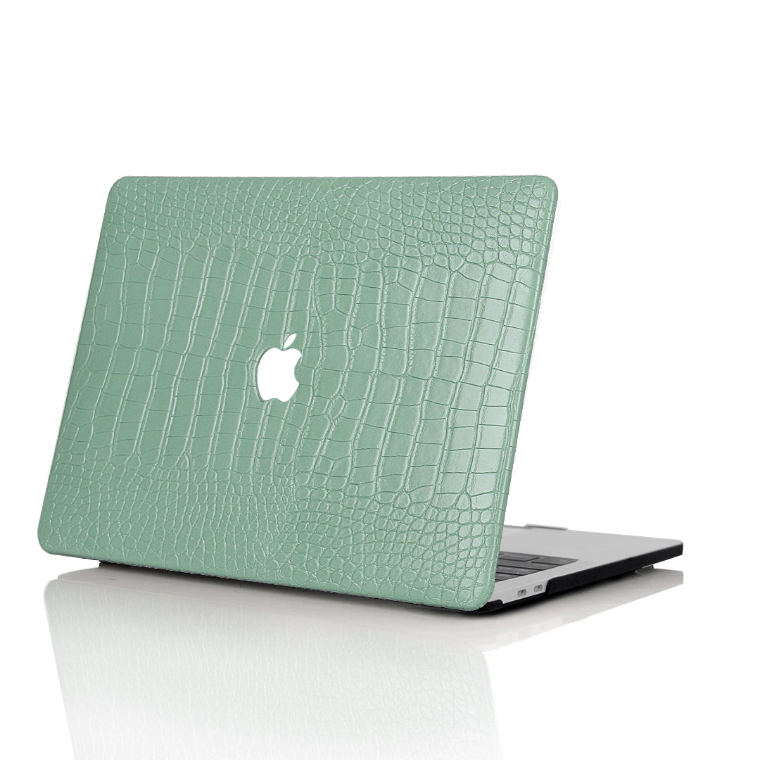 Faux Crocodile Mint Green MacBook Case-BELKCASE