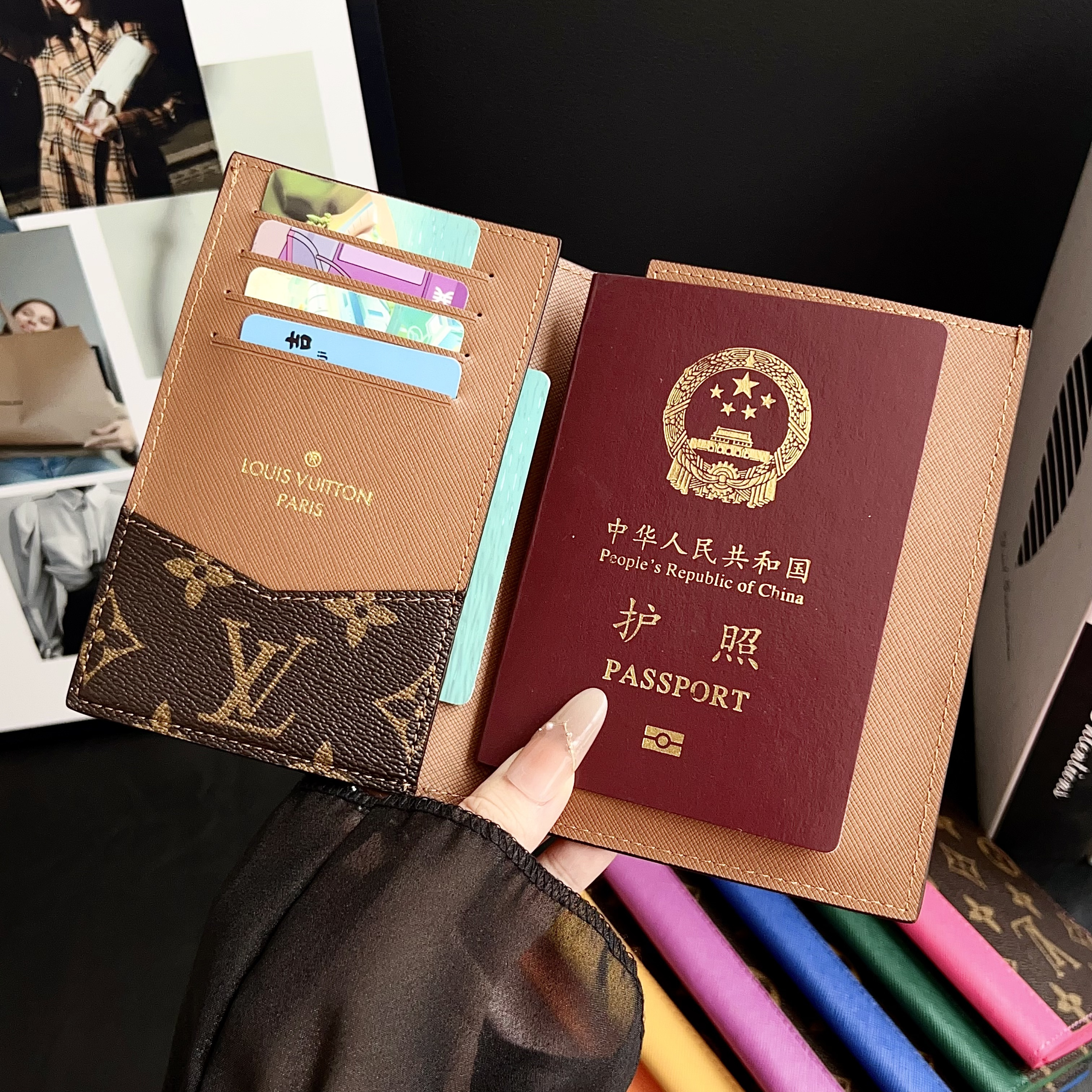 Louis Vuitton Gucci Luxury Leather Wallet Card Holder/Passport holder