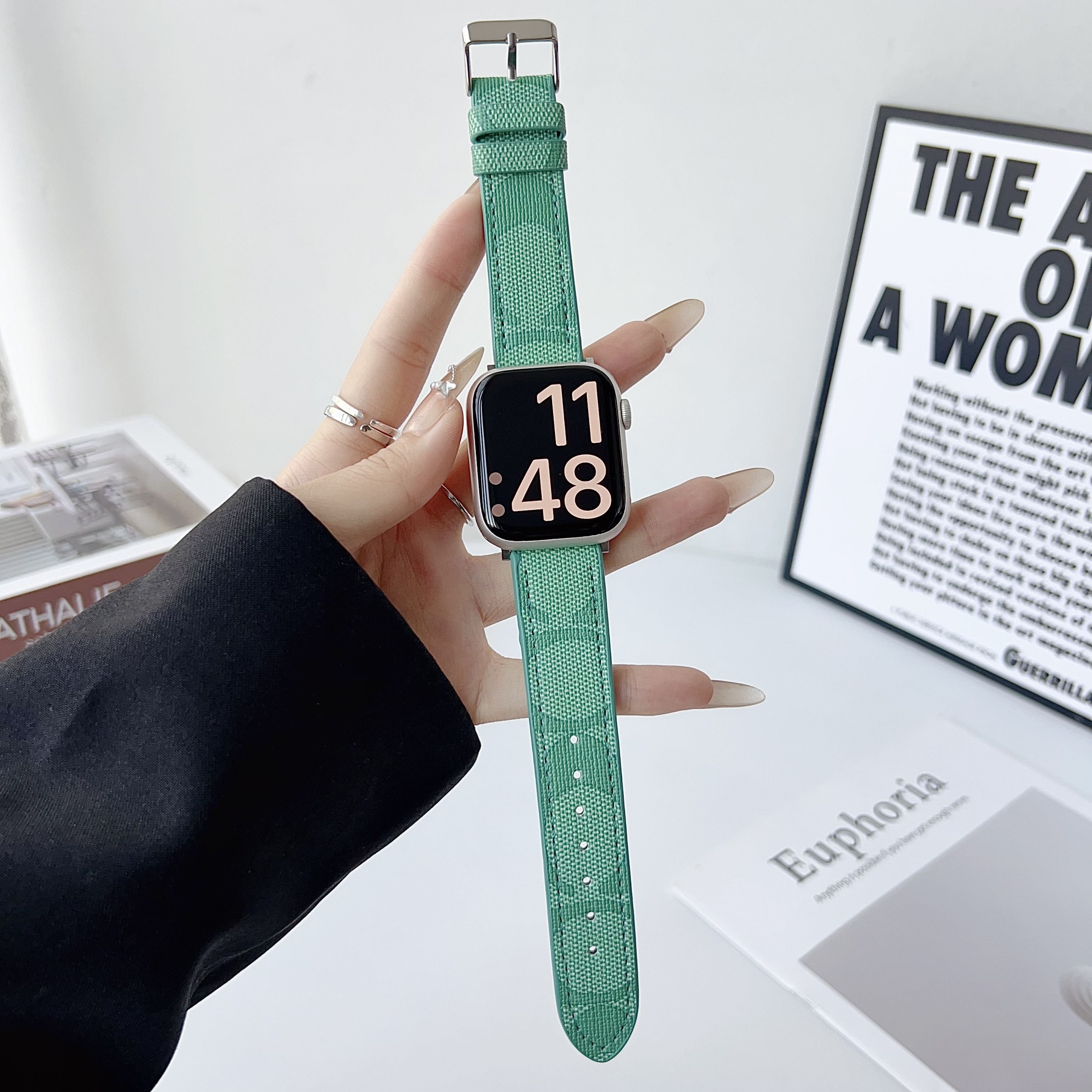 CoachColorful Luxury leather Apple Watch Band