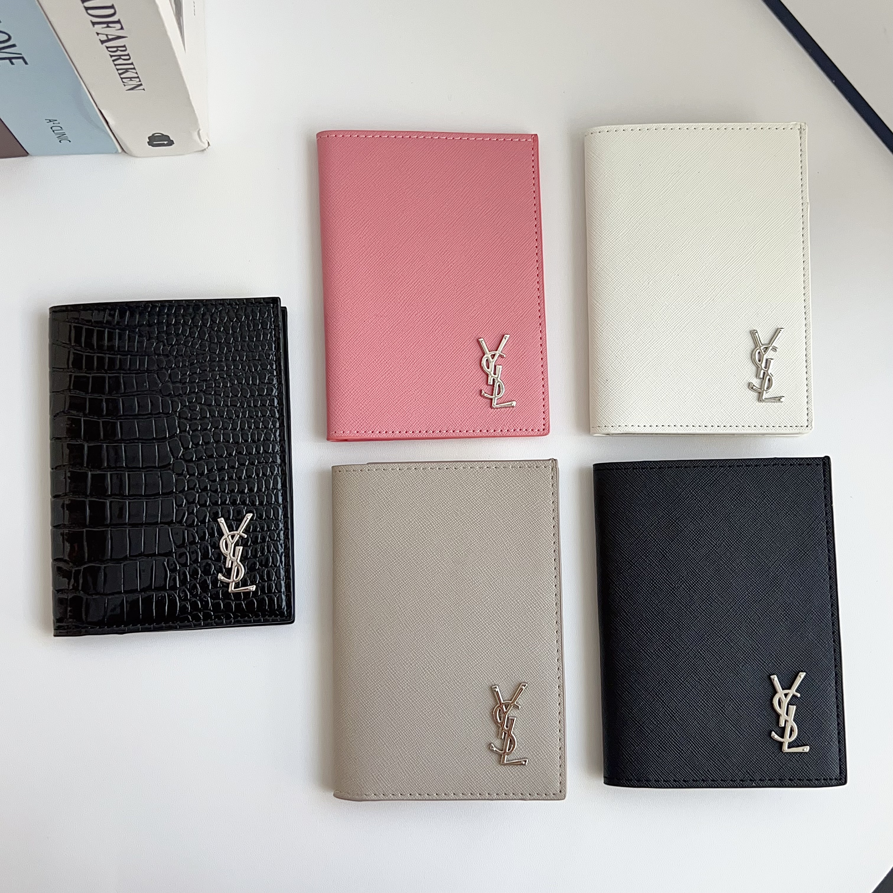  YSL Luxury Leather Wallet Card Holder/Passport holder