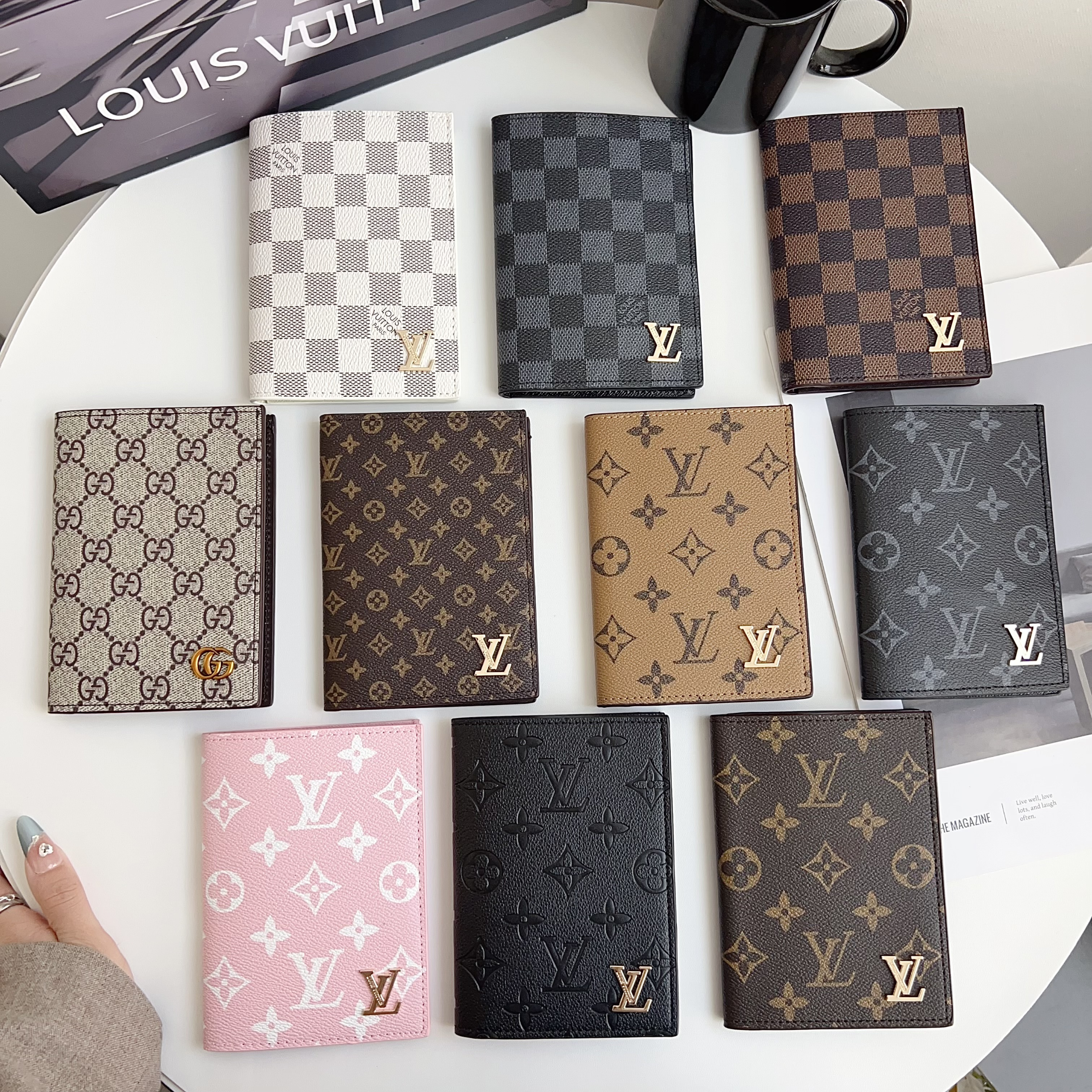  Louis Vuitton Gucci Luxury Leather Wallet Card Holder/Passport holder