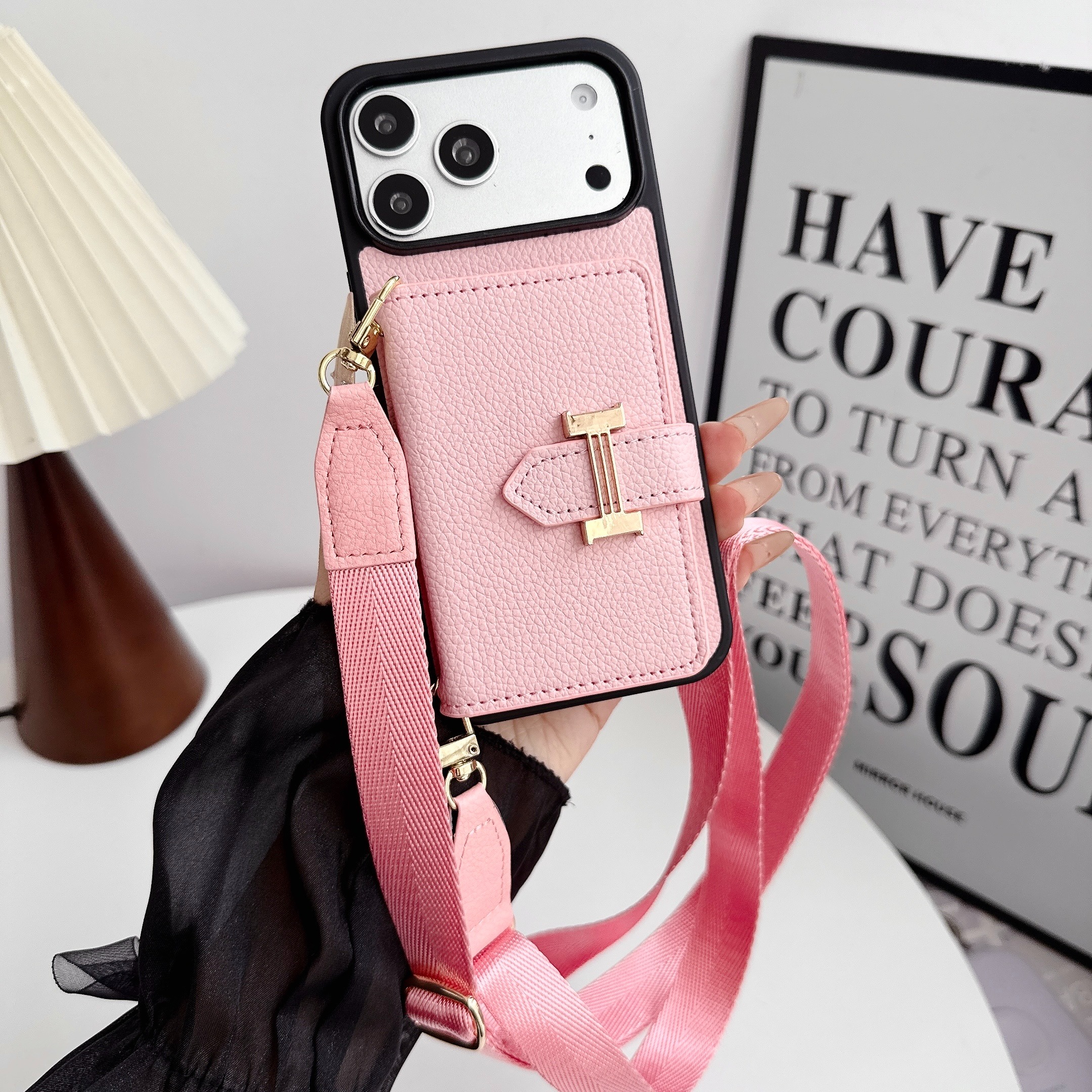 Hermès Leather iPhone Wallet Case With Crossbody Strap