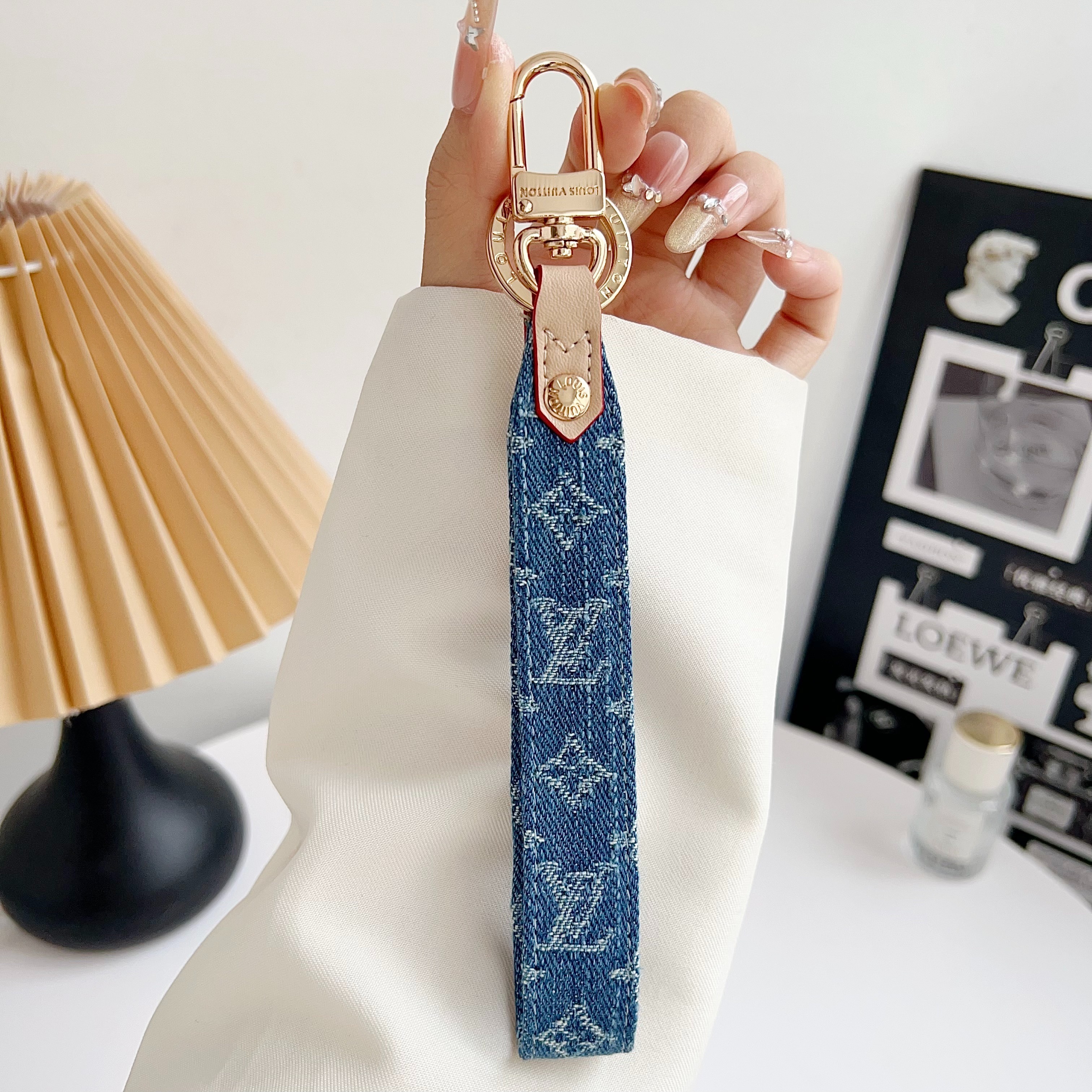 Louis Vuitton Luxury Denim Canvas Keychain