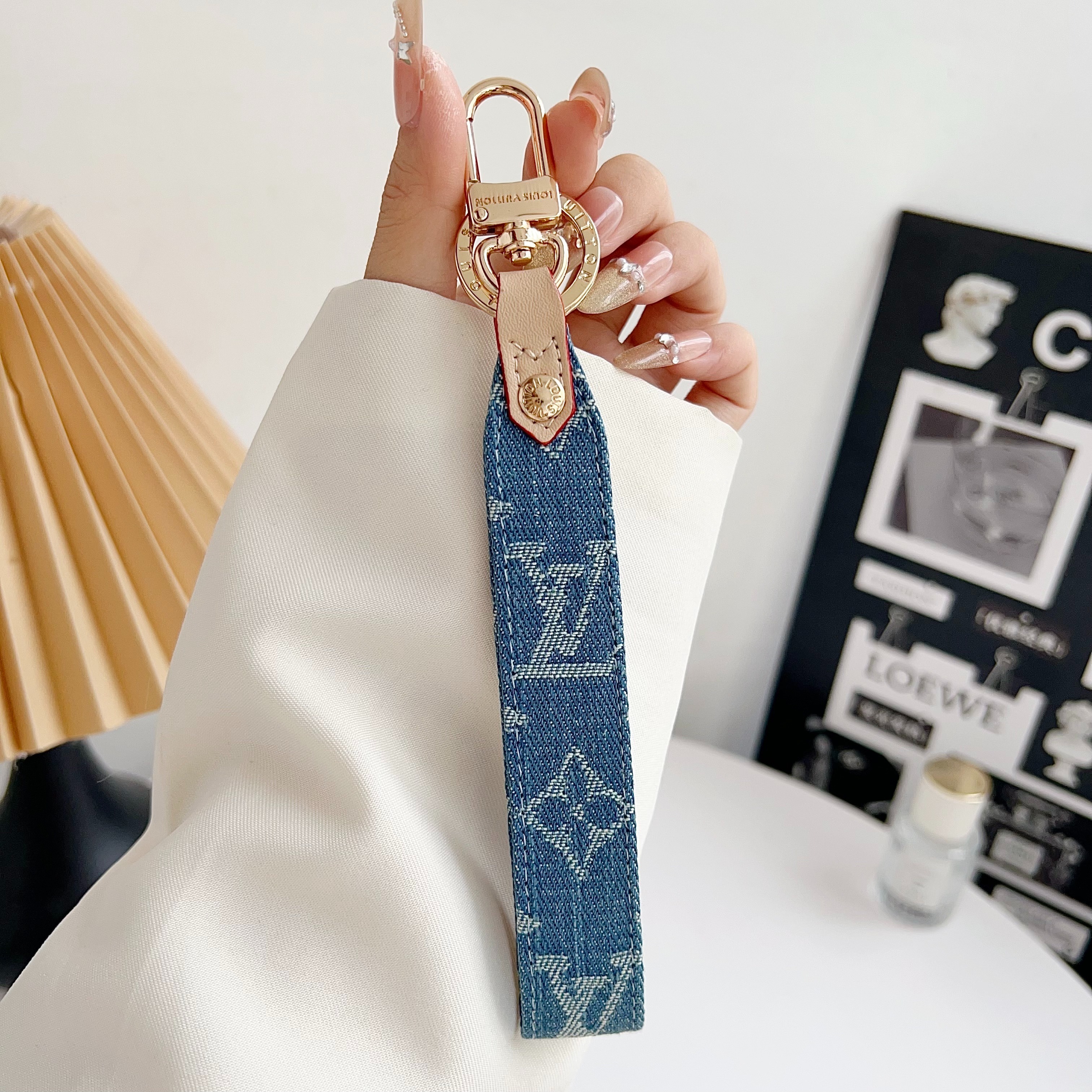 Louis Vuitton Luxury Denim Canvas Keychain