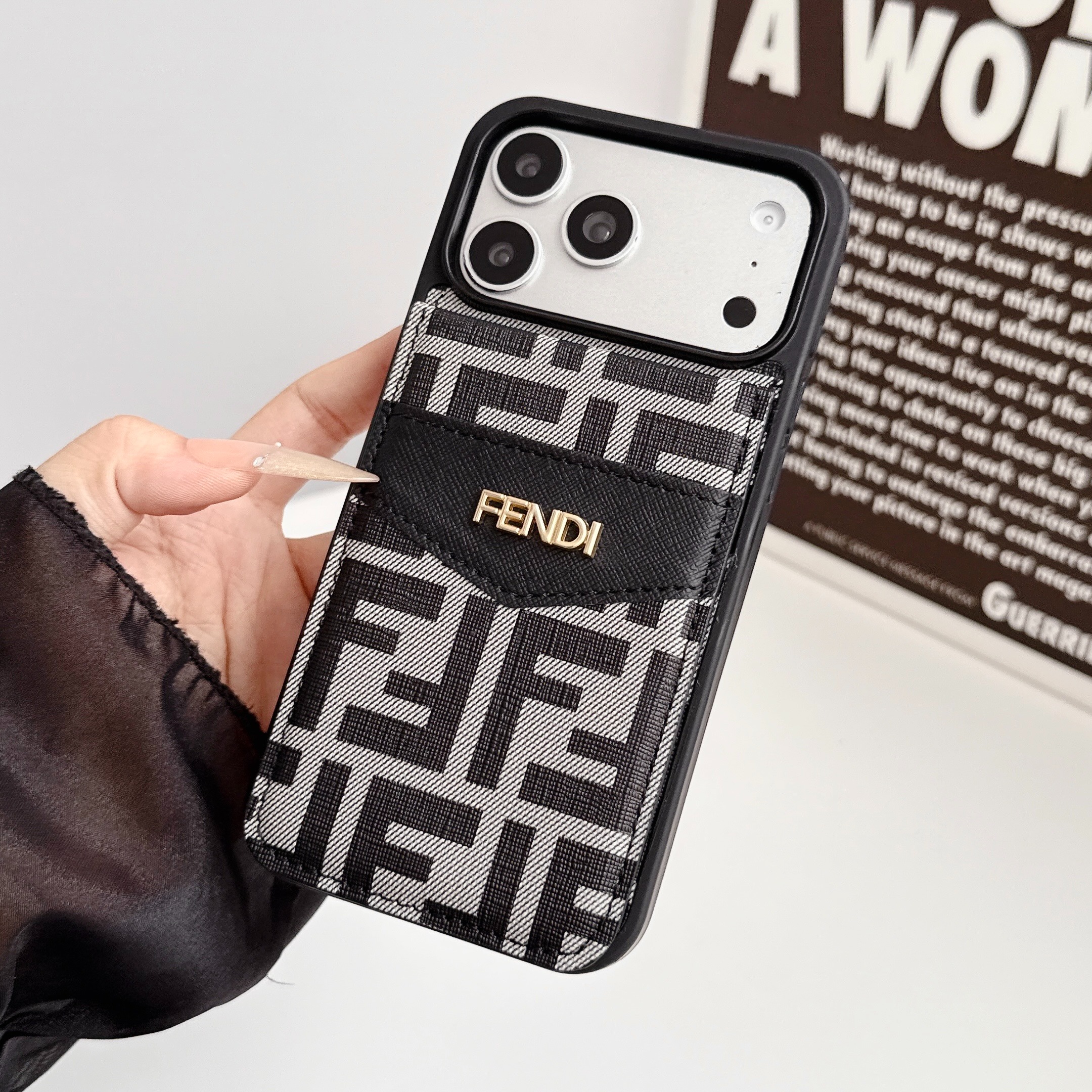 Celine Luxurious Leather iPhone Wallet Case