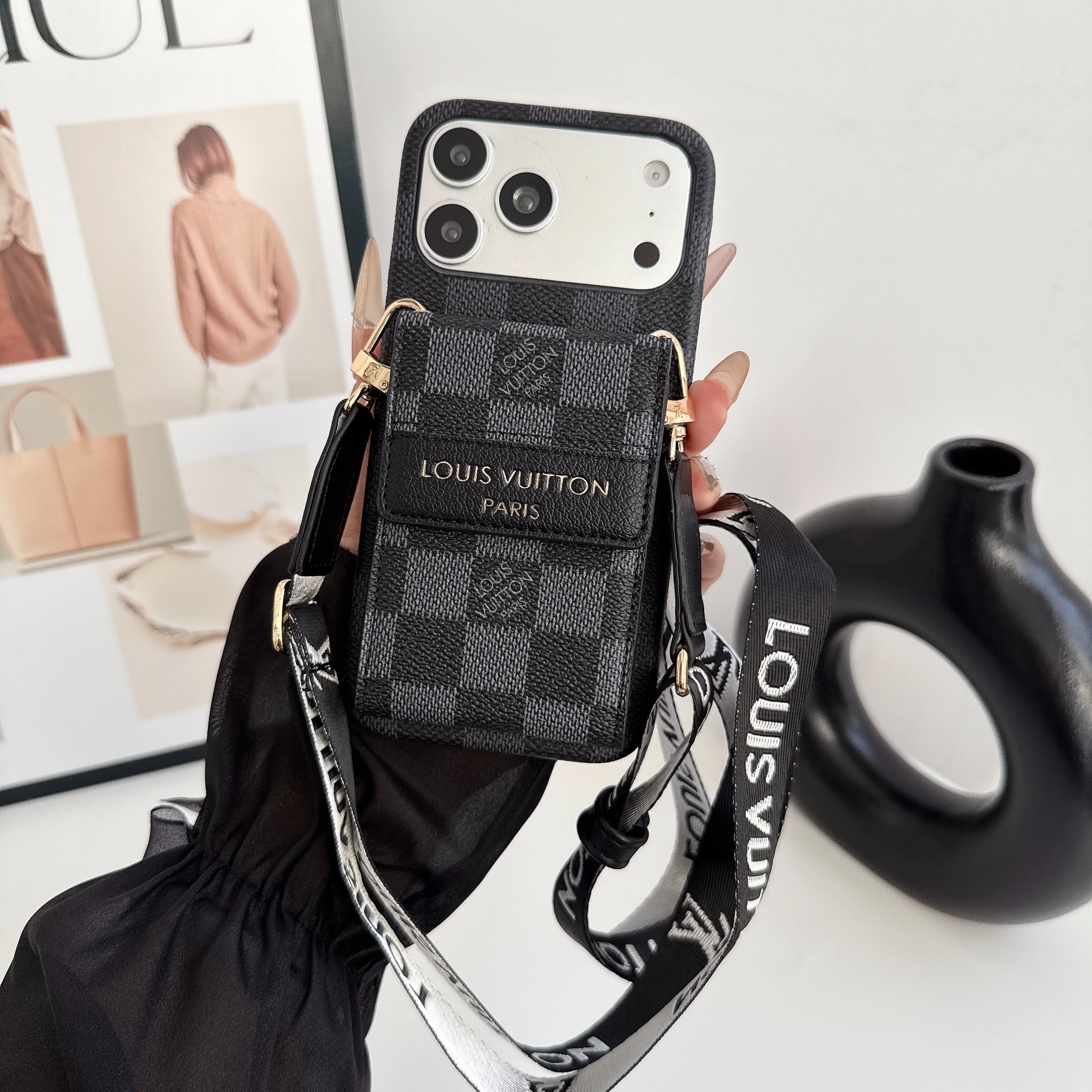 Louis Vuitton Gucci Leather iPhone Wallet Case 