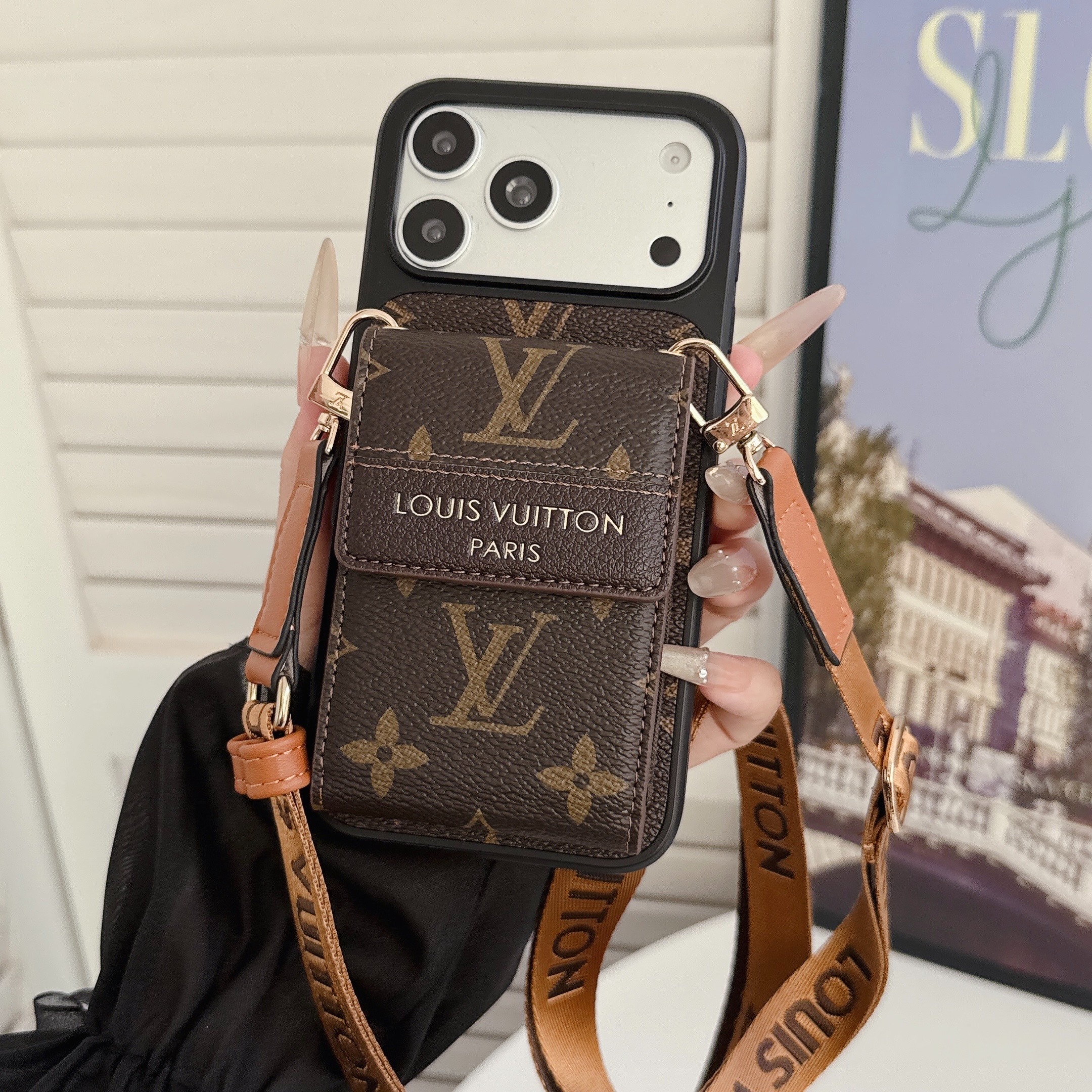 Louis Vuitton Gucci Leather iPhone Wallet Case 