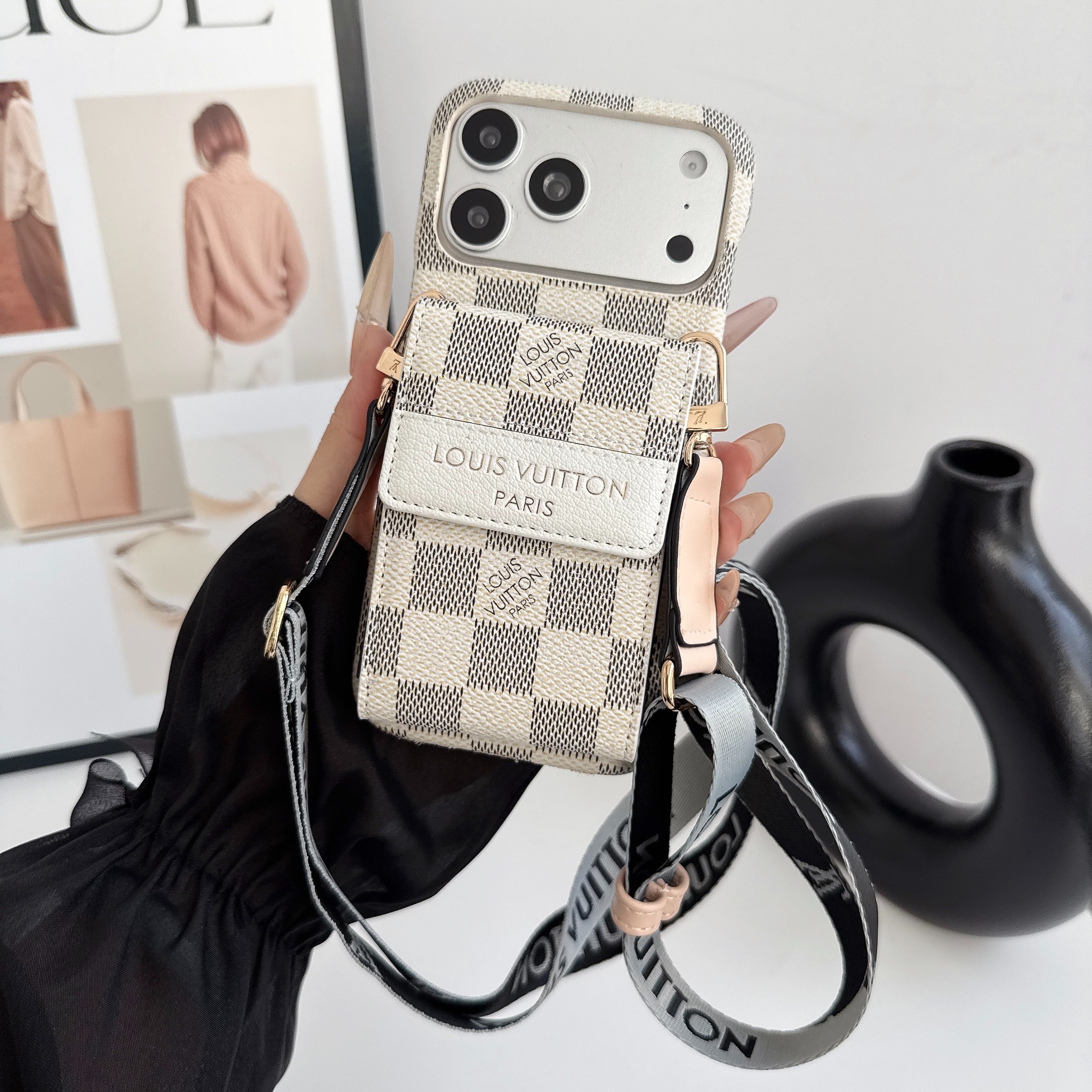 Louis Vuitton Gucci Leather iPhone Wallet Case 