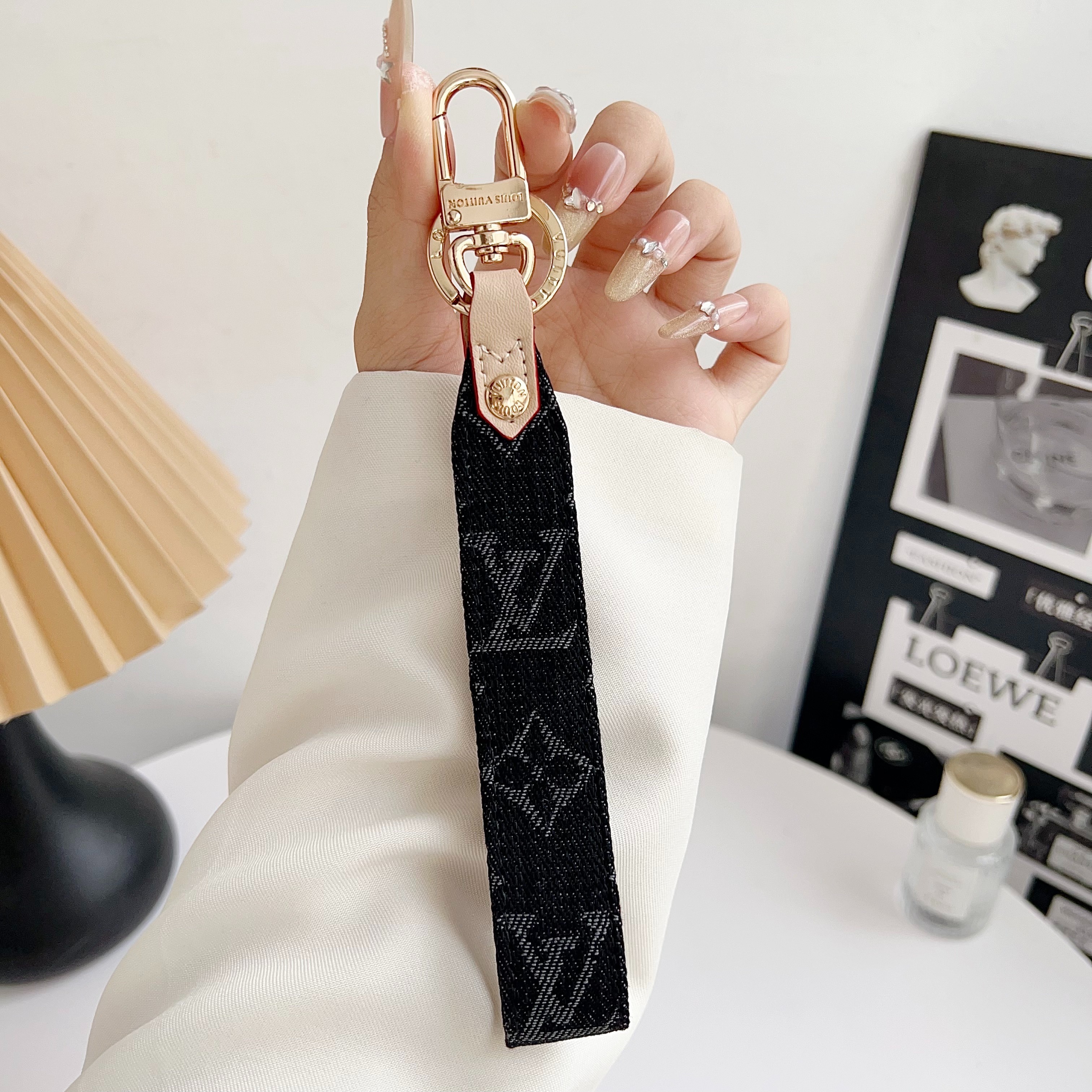 Louis Vuitton Luxury Denim Canvas Keychain