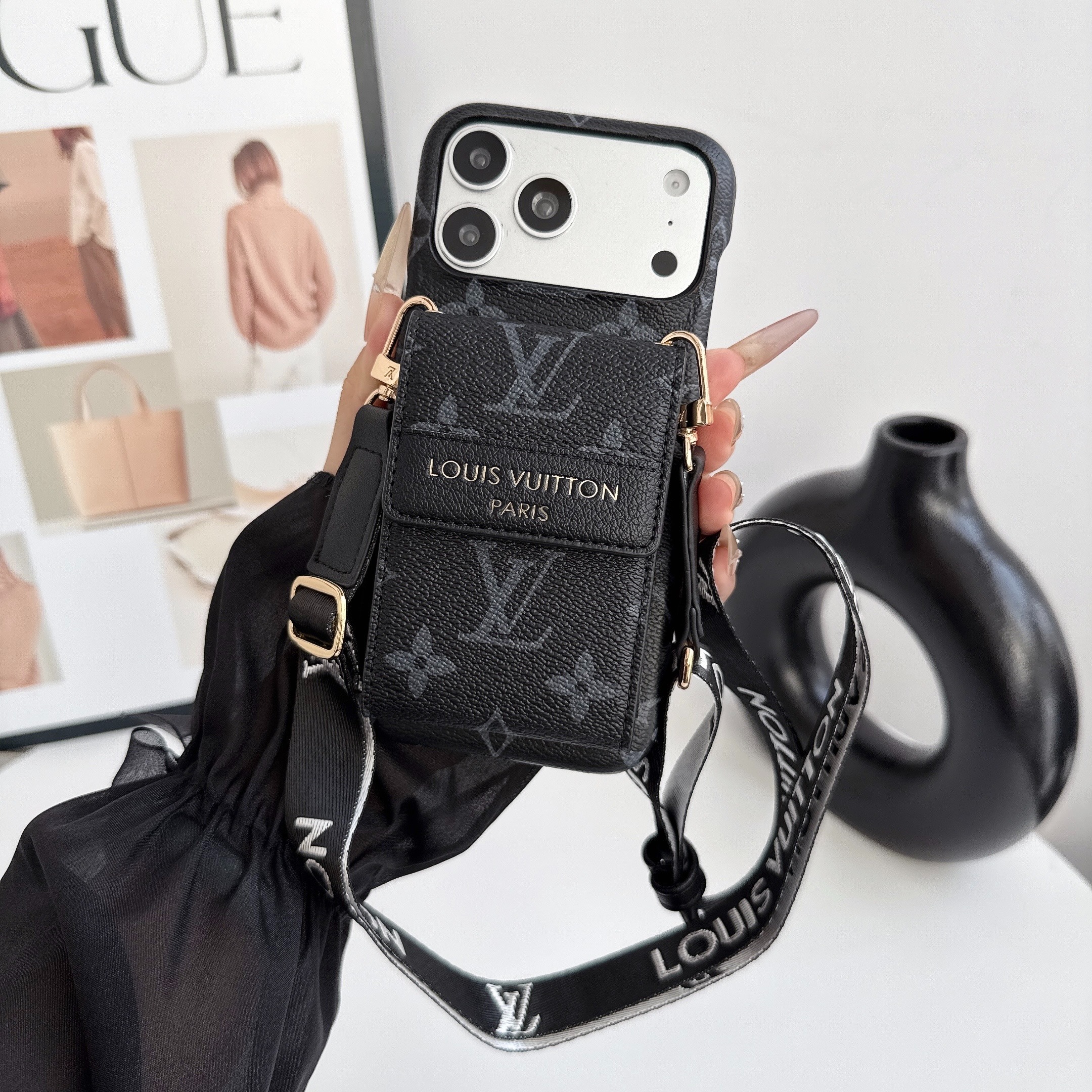 Louis Vuitton Gucci Leather iPhone Wallet Case 