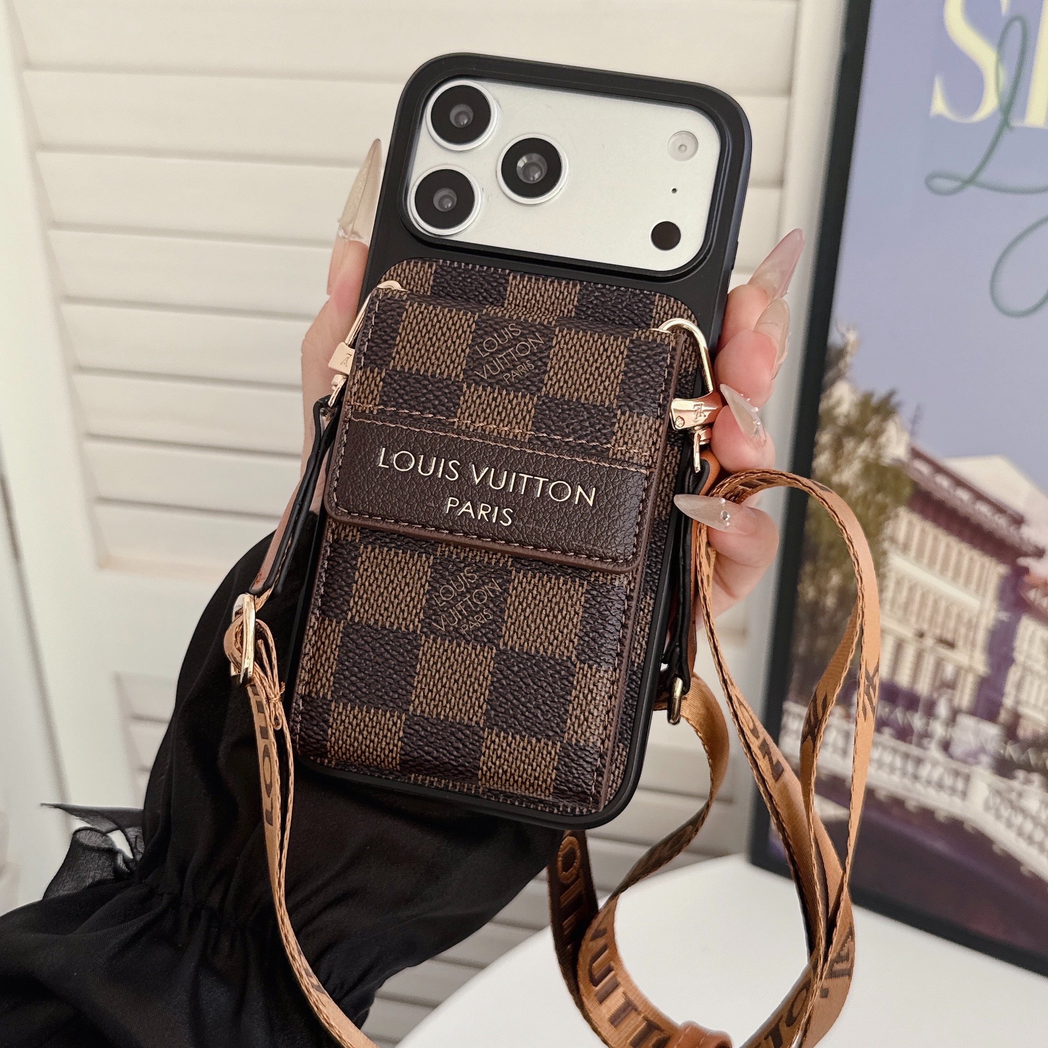 Louis Vuitton Gucci Leather iPhone Wallet Case 