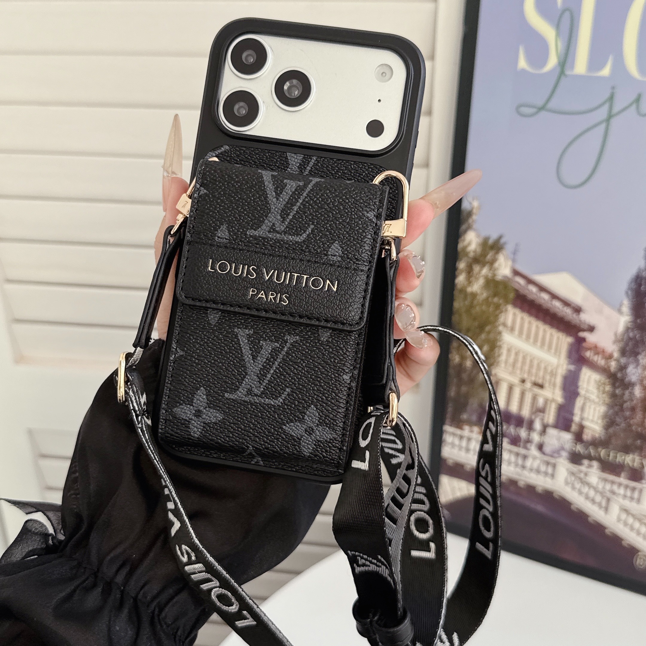 Louis Vuitton Gucci Leather iPhone Wallet Case 