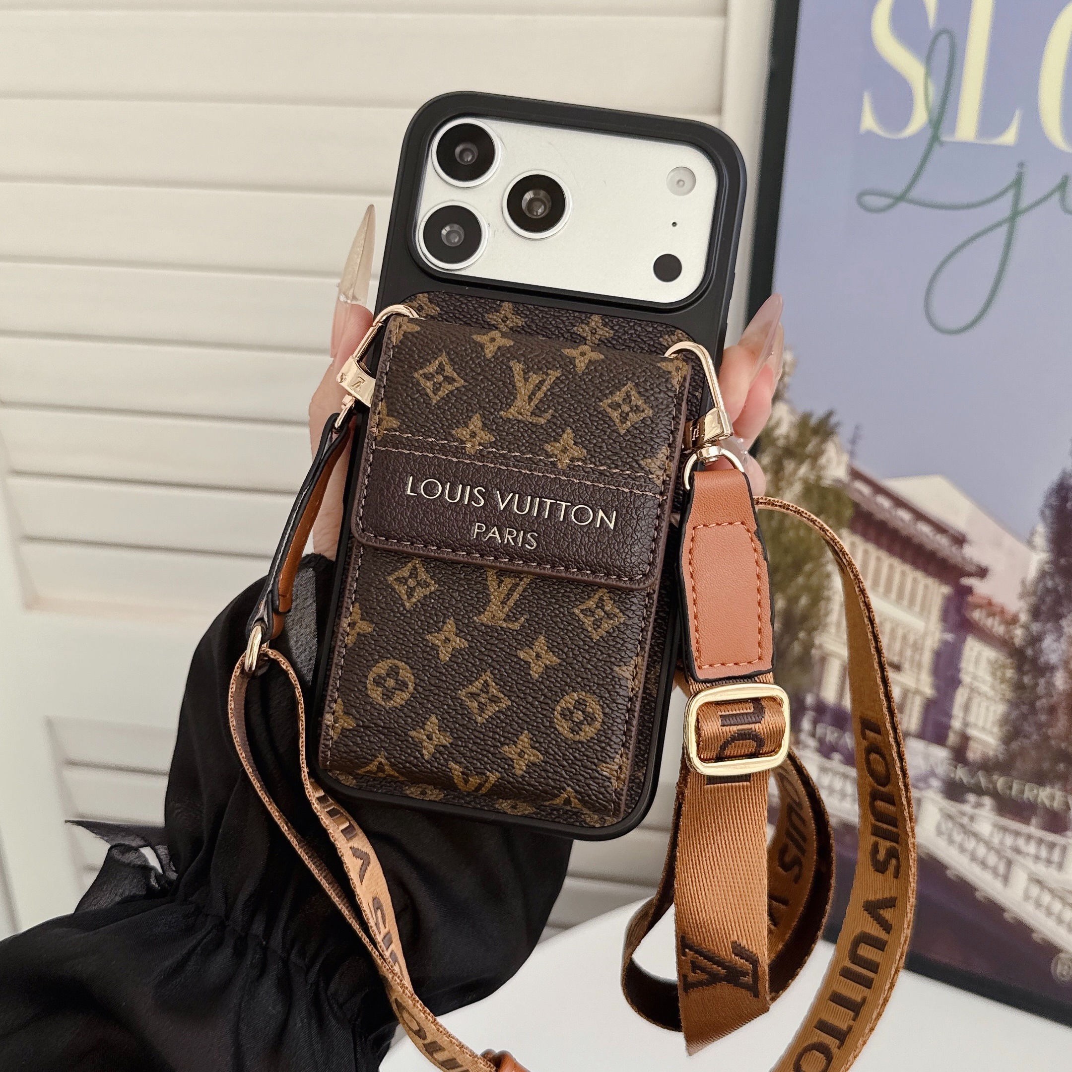 Louis Vuitton Gucci Leather iPhone Wallet Case 