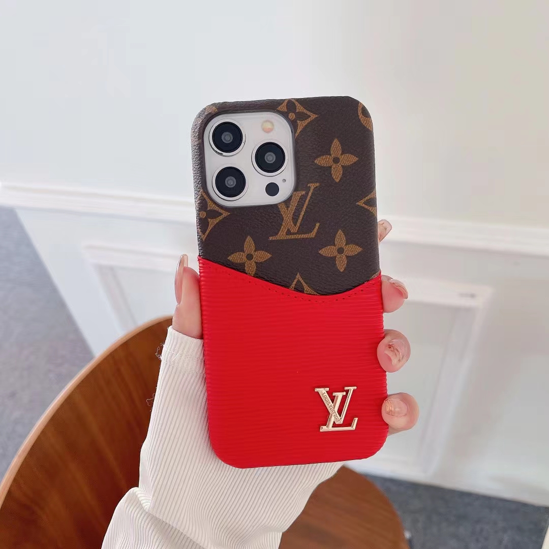 Louis Vuitton Monogram Leather iPhone Wallet Case 