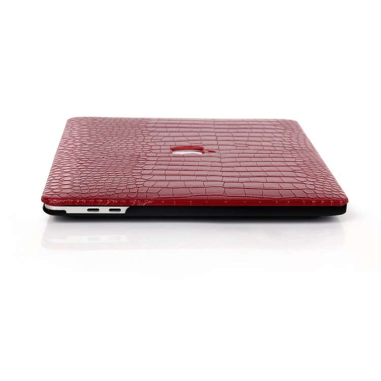 Faux Crocodile Wine Red MacBook Case-BELKCASE