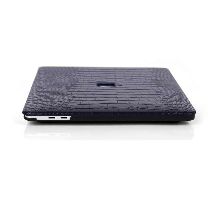Faux Crocodile Navy Blue MacBook Case-BELKCASE