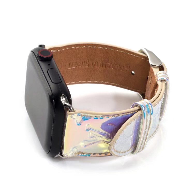Louis Vuitton holographic luxury leather Apple Watch Bands