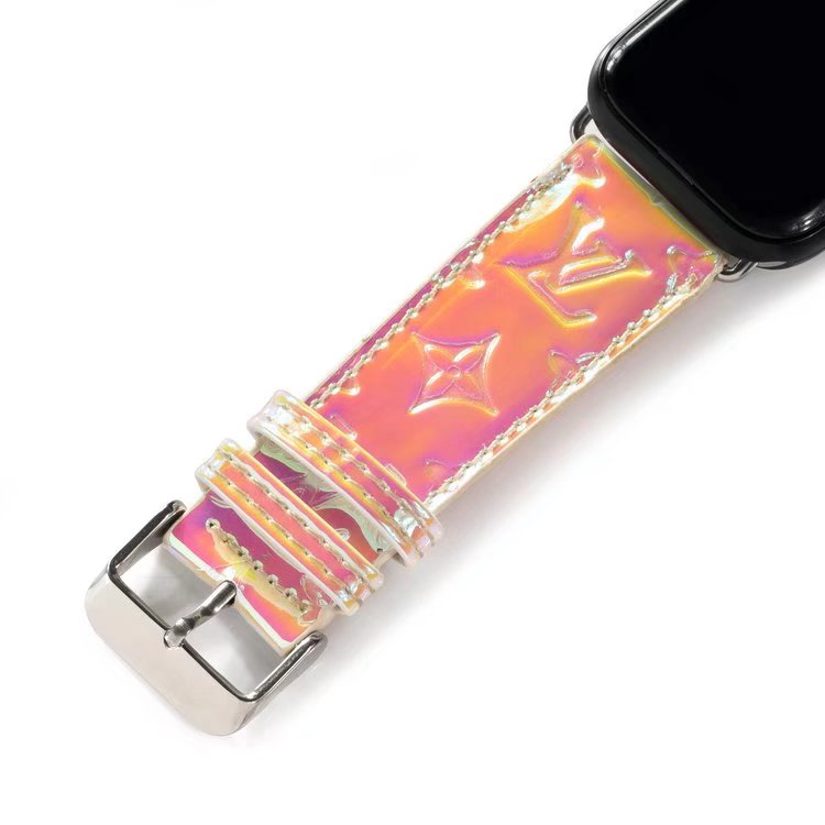 Louis Vuitton holographic luxury leather Apple Watch Bands