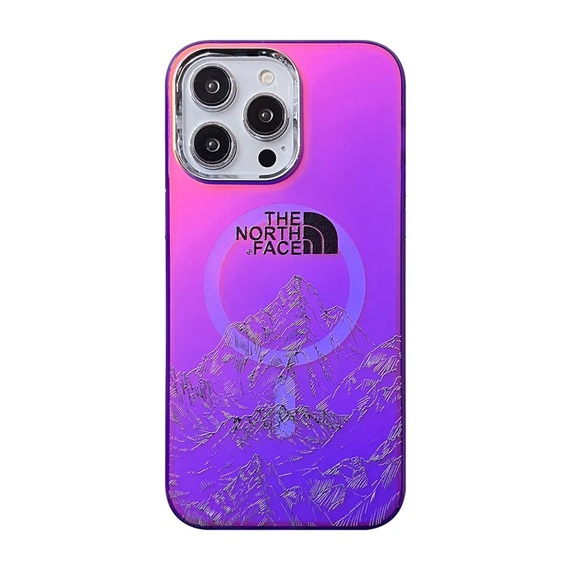 Snow Mountain Laser NF  iphone case supports magsafe