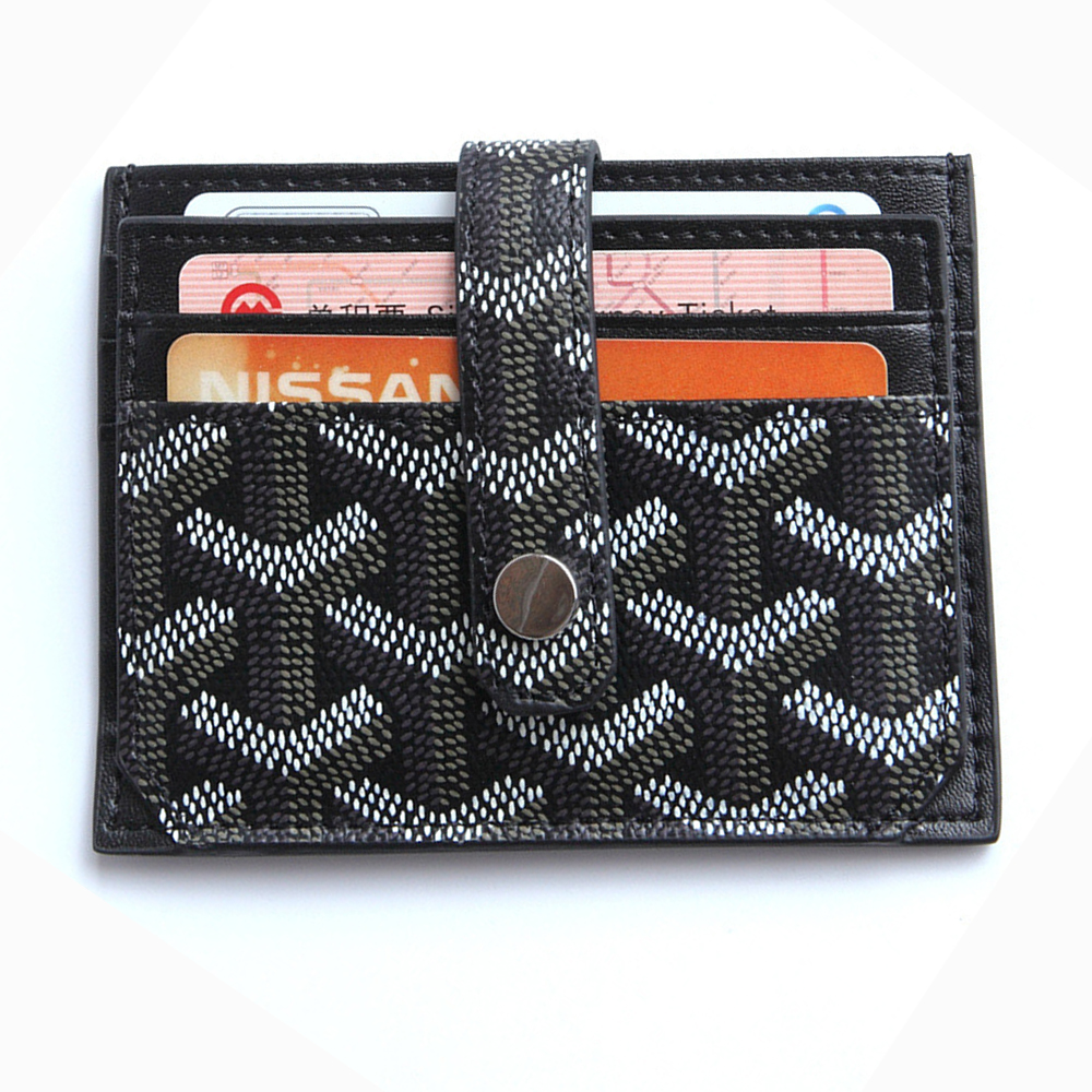 Classic Luxury Leather Wallet Card Holder With Snap Closure