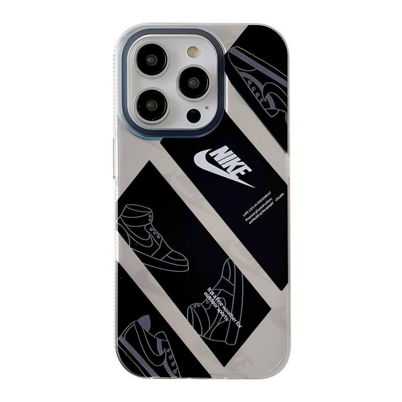 Electroplated Silver Black Stripe iPhone Case -BELKCASE