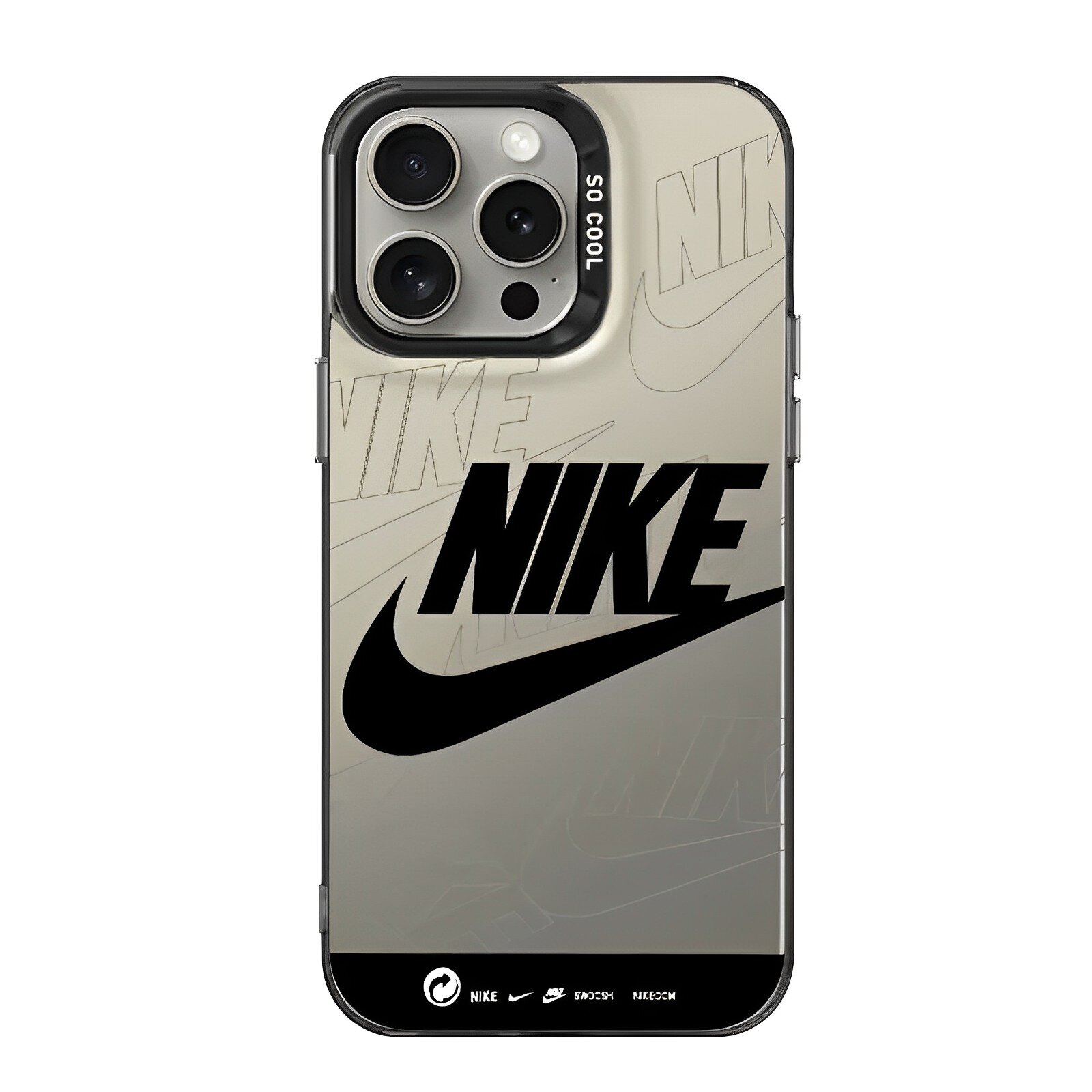 Official Original Electroplated Silver Nike iphone Case
