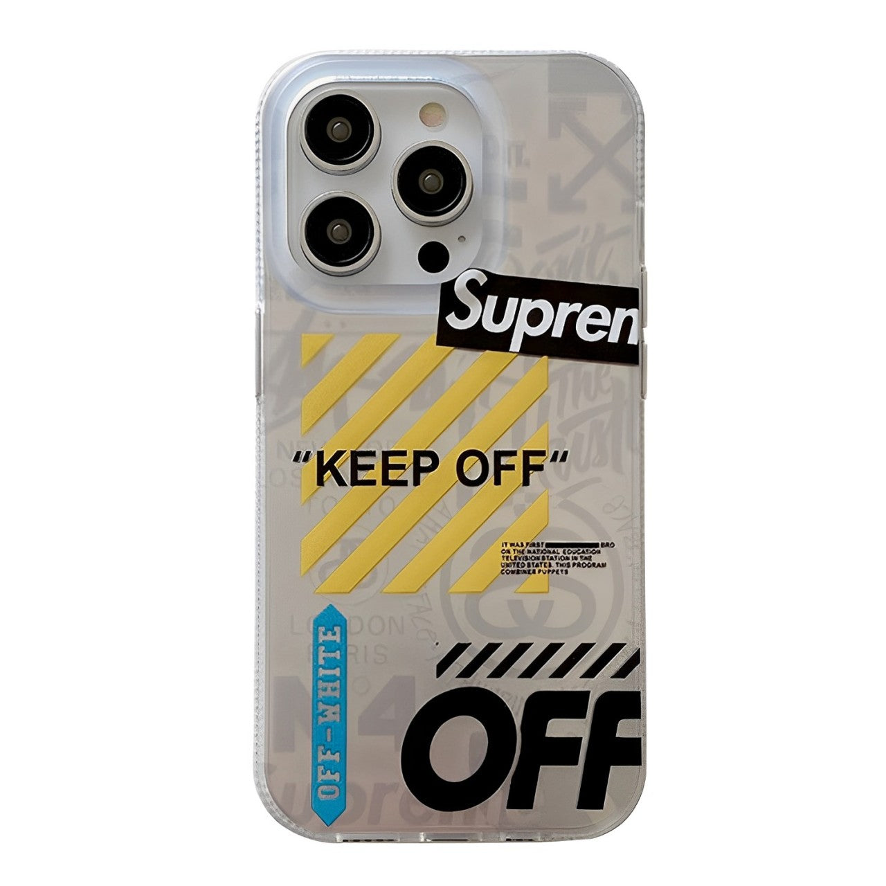 OW × Sup iphone Case Trendy Tags-BELKCASE
