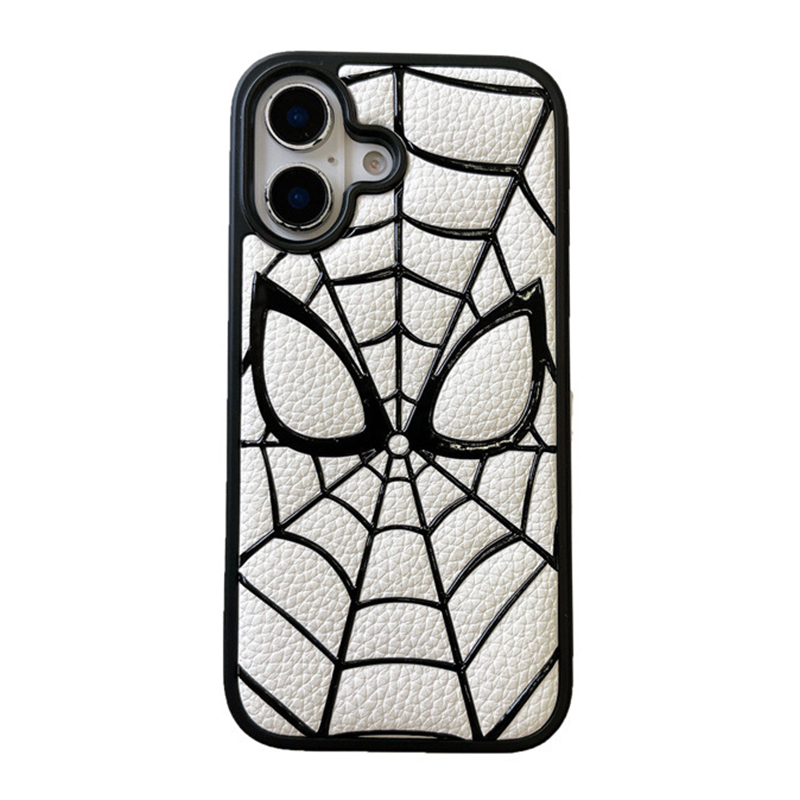 Spider basketball textured-leather iPhone Case