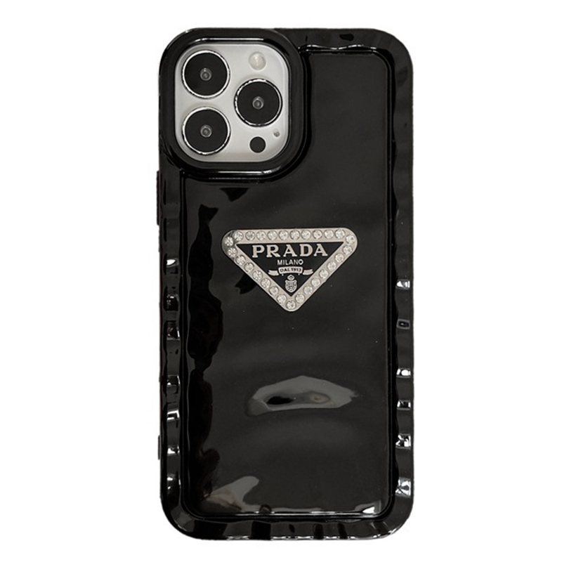Wave Diamond Metal Triangle Label iPhone Case