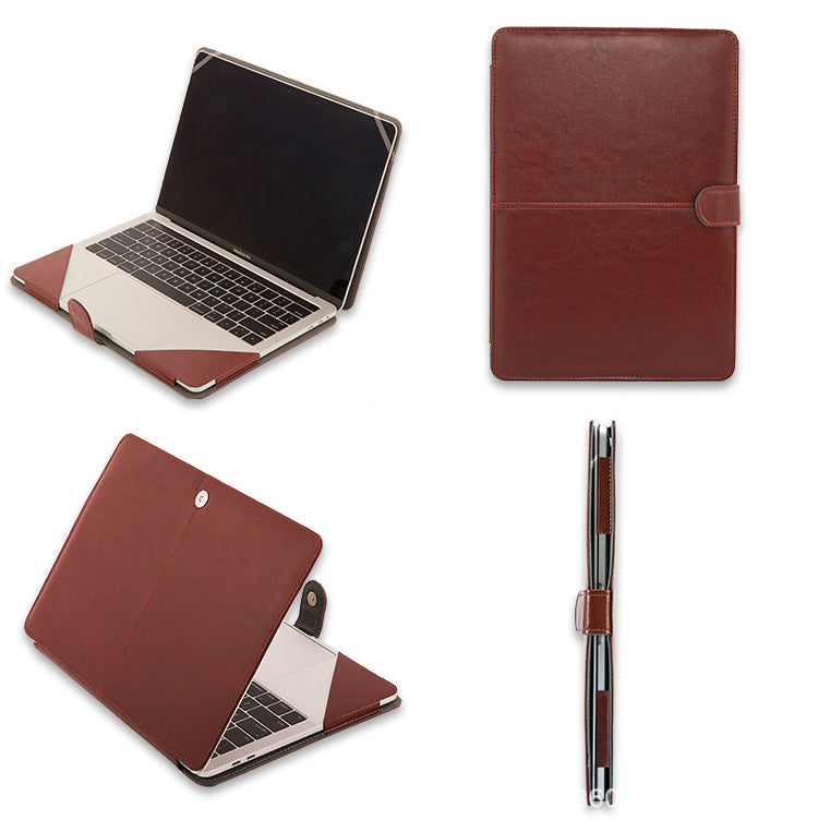 Brown PU Leather MacBook Case
