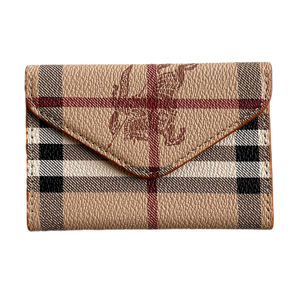 Classic Luxury Leather Wallet Card Holder With Snap Closure