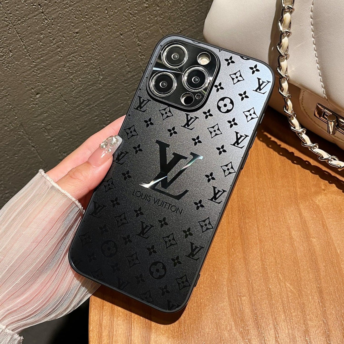 Louis Vuitton iPhone Case Relief Electroplating Laser