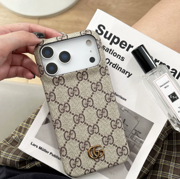 Gucci Luxurious Leather iPhone Case