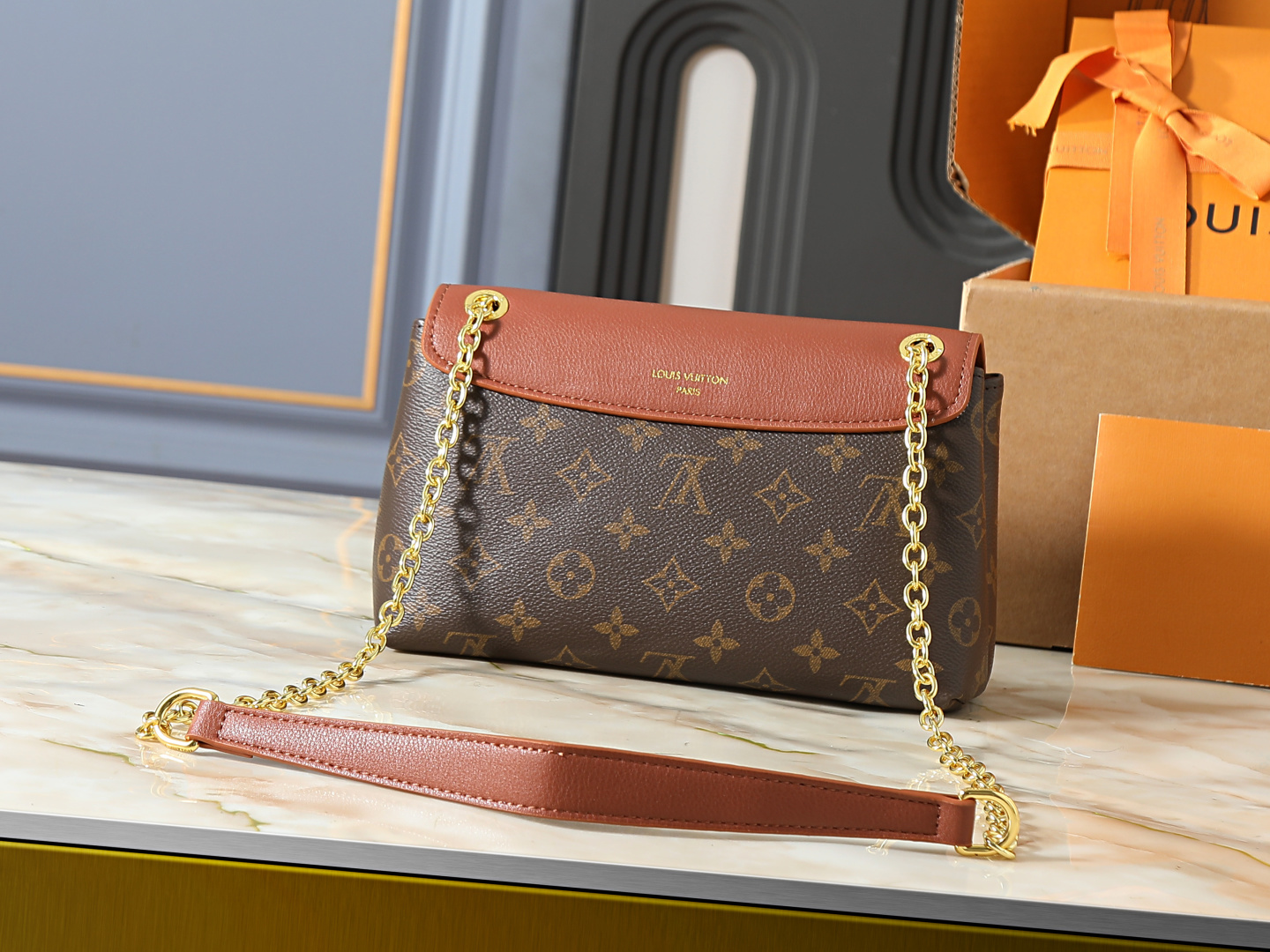 Louis Vuitton Madeleine BB Leather Monogram Handbag