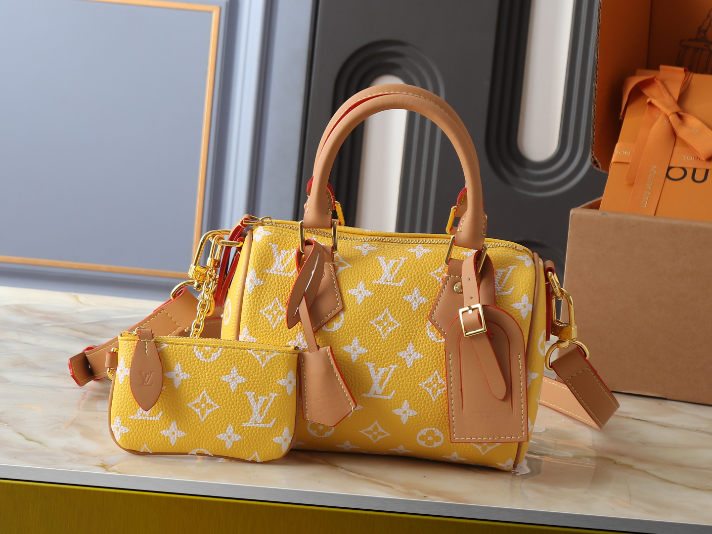 Louis Vuitton Calfskin Monogram Speedy P9 Bandouliere 20 Handbag