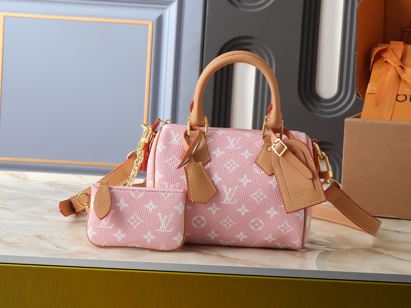 Louis Vuitton Calfskin Monogram Speedy P9 Bandouliere 20 Handbag