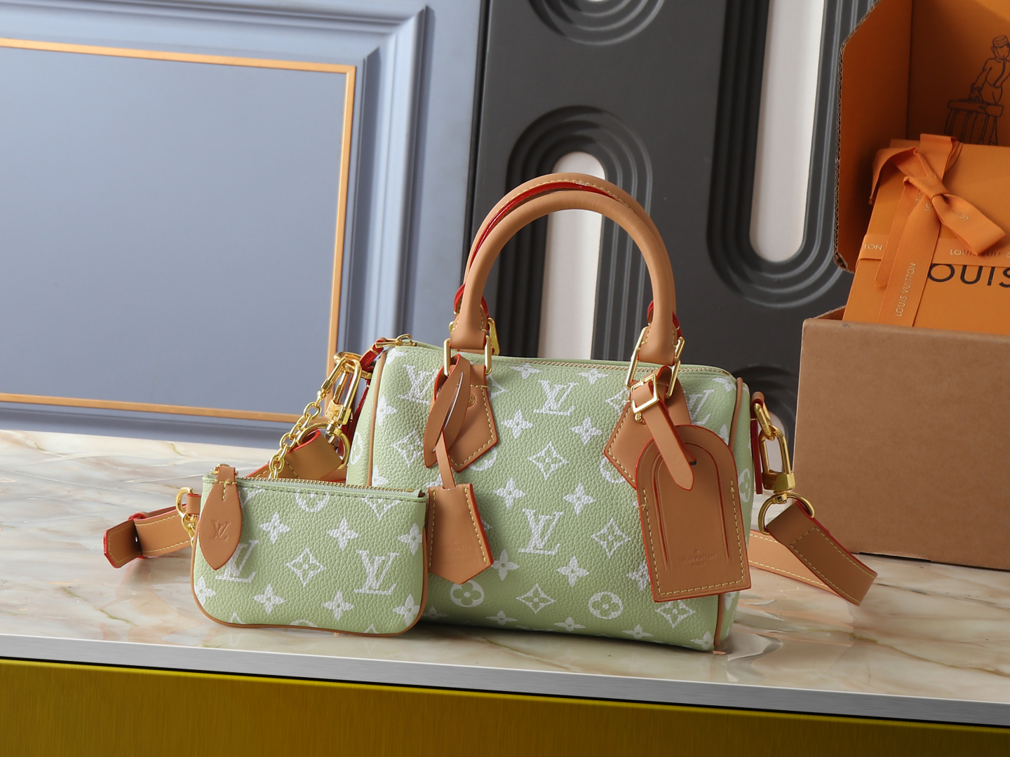 Louis Vuitton Calfskin Monogram Speedy P9 Bandouliere 20 Handbag