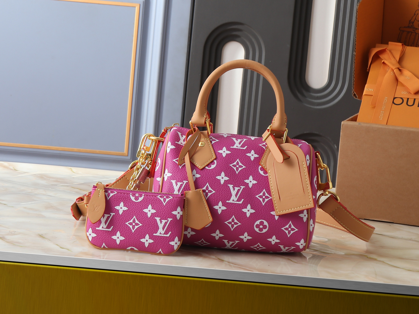 Louis Vuitton Calfskin Monogram Speedy P9 Bandouliere 20 Handbag
