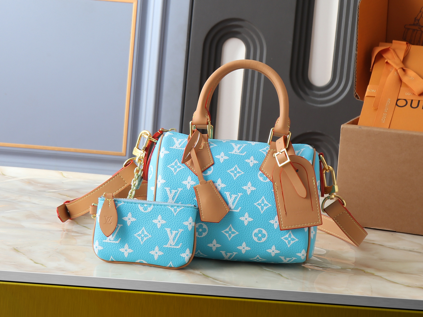 Louis Vuitton Calfskin Monogram Speedy P9 Bandouliere 20 Handbag