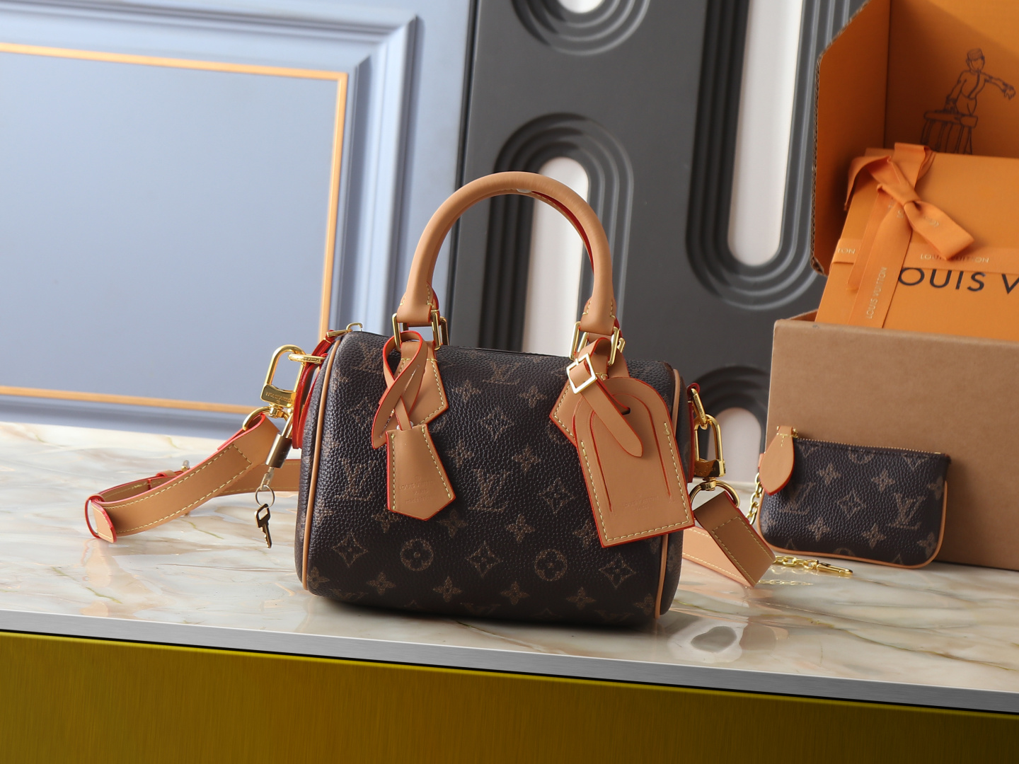 Louis Vuitton Calfskin Monogram Speedy P9 Bandouliere 20 Handbag