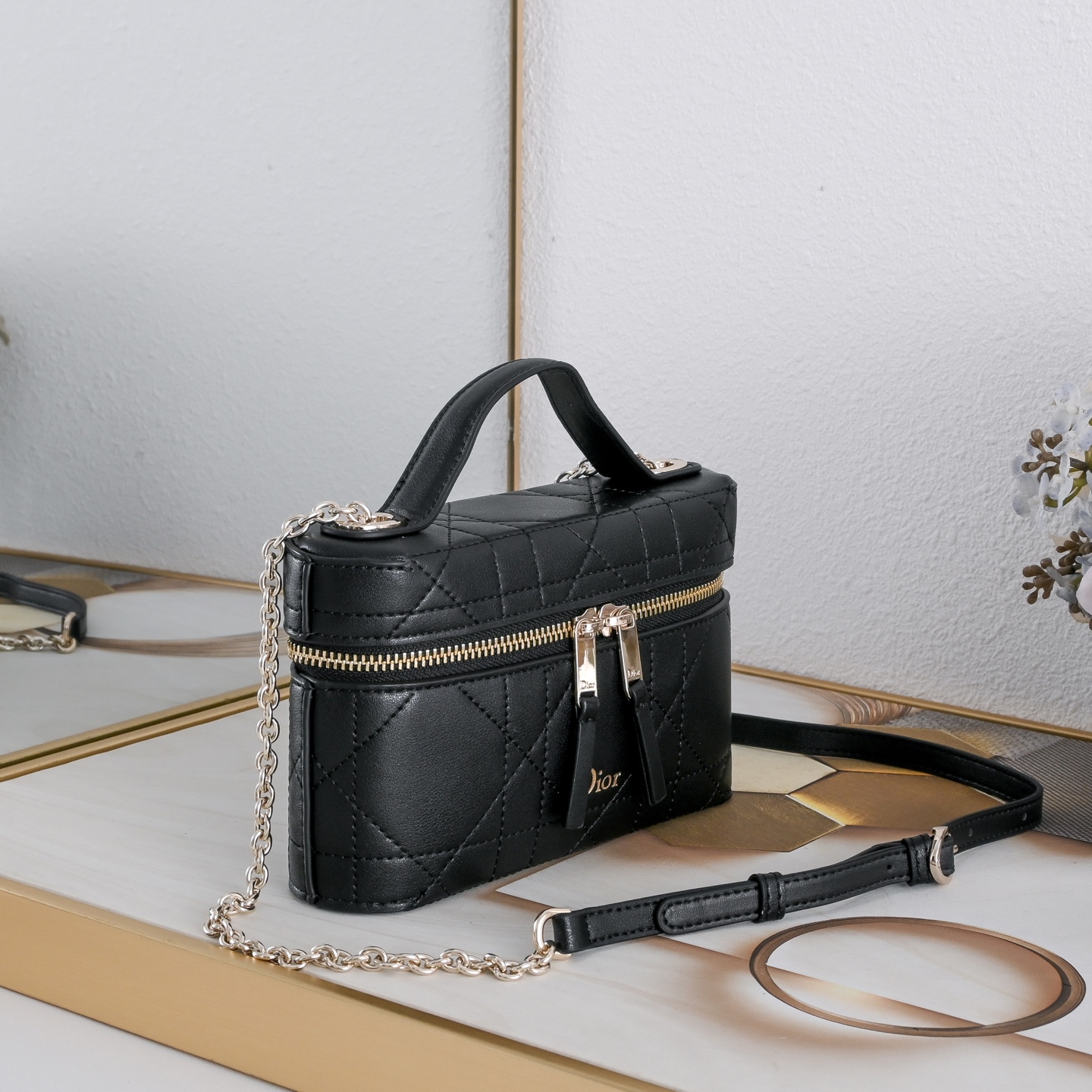 Dior Trianon Soft Mini Leather Vanity Bag