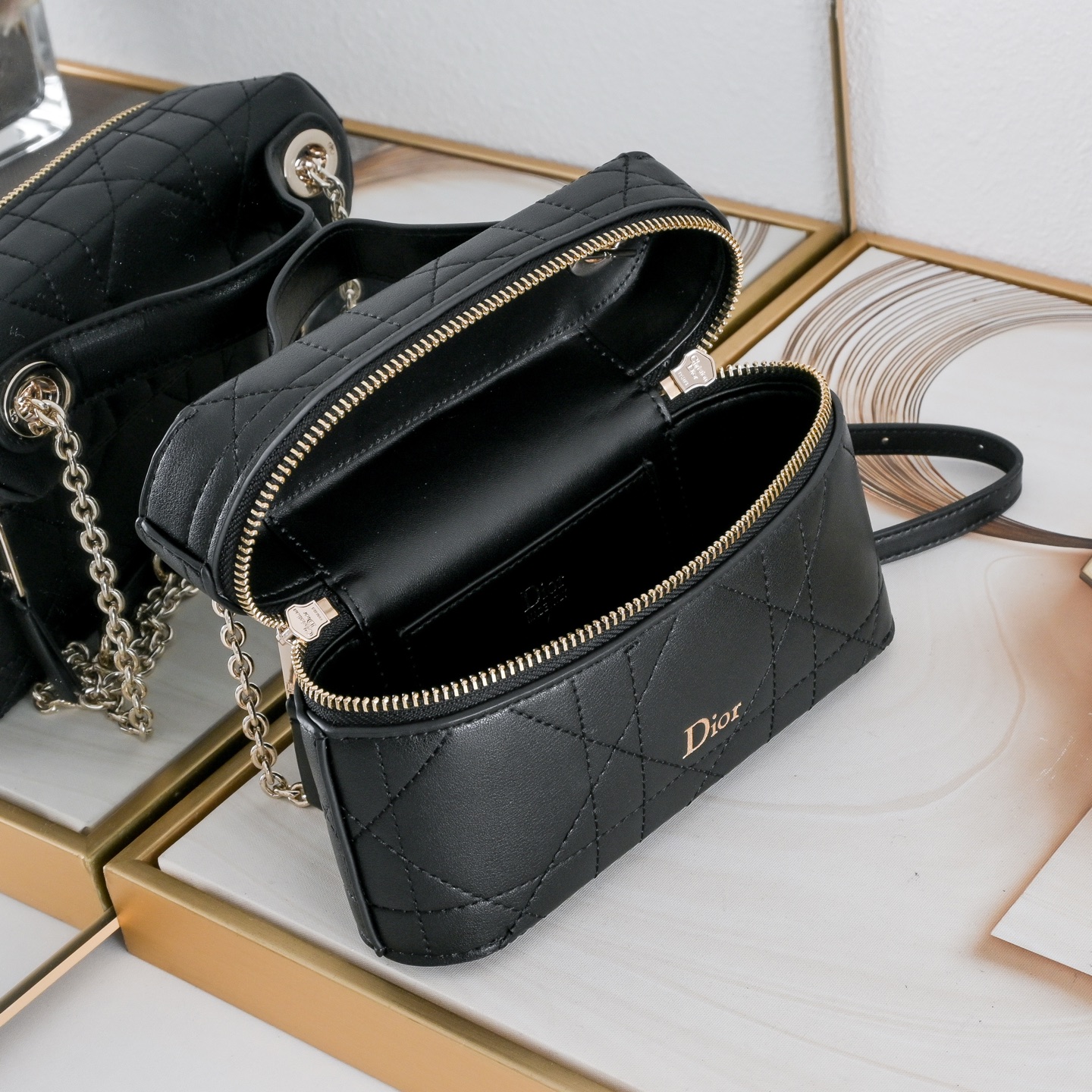 Dior Trianon Soft Mini Leather Vanity Bag