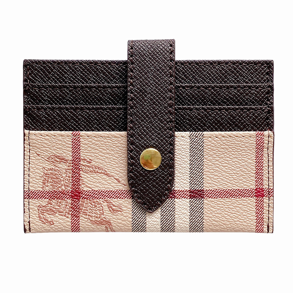 Classic Luxury Leather Wallet Card Holder Snap Closure