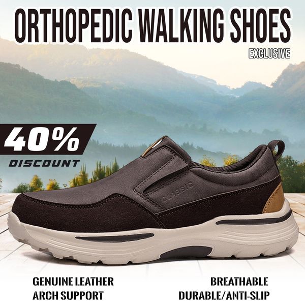 COMFORTABLE AND CASUAL ORTHOPAEDIC PLATFORM LOAFERS FOR MEN