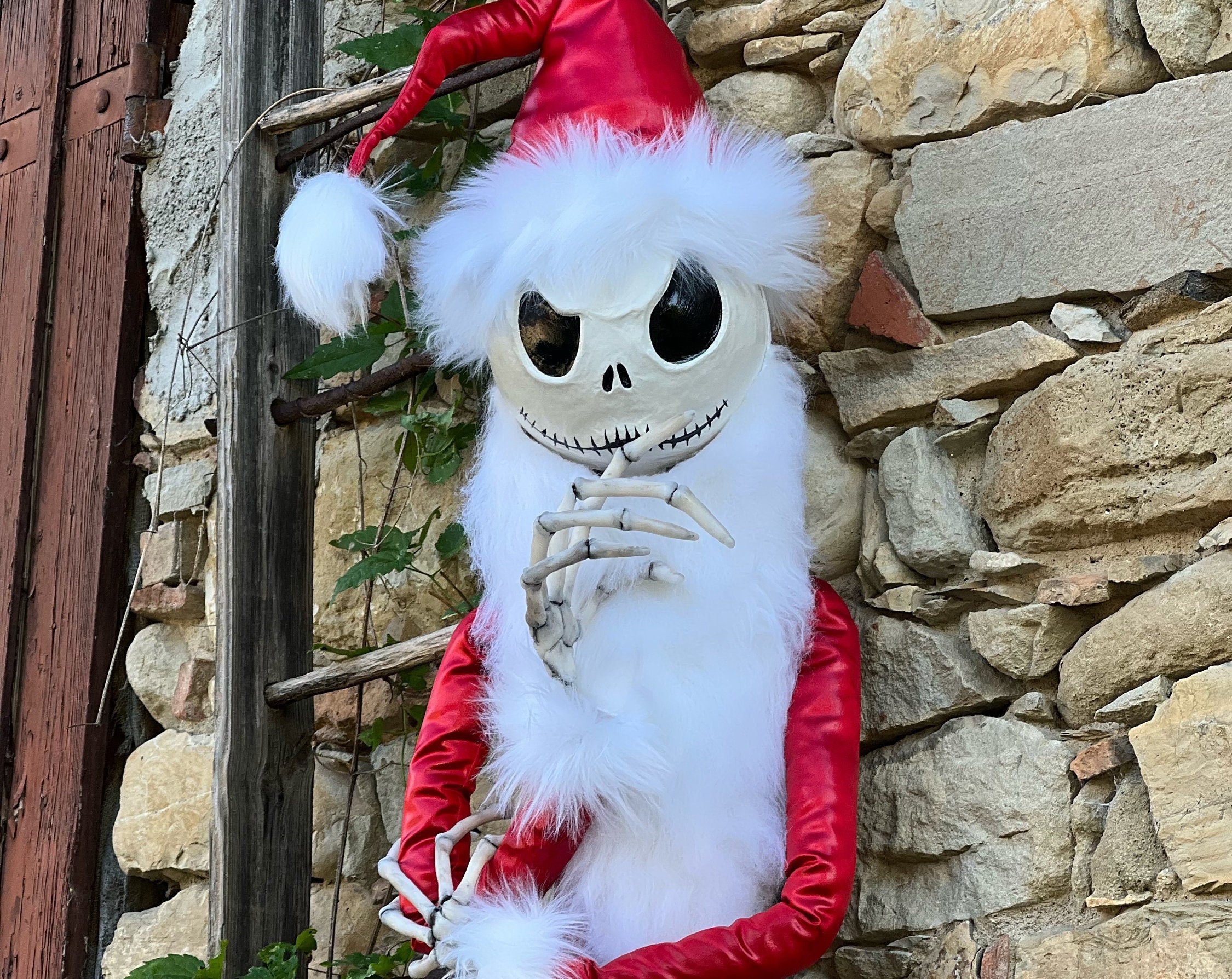 Jack Skellington inspired, Christmas door decoration