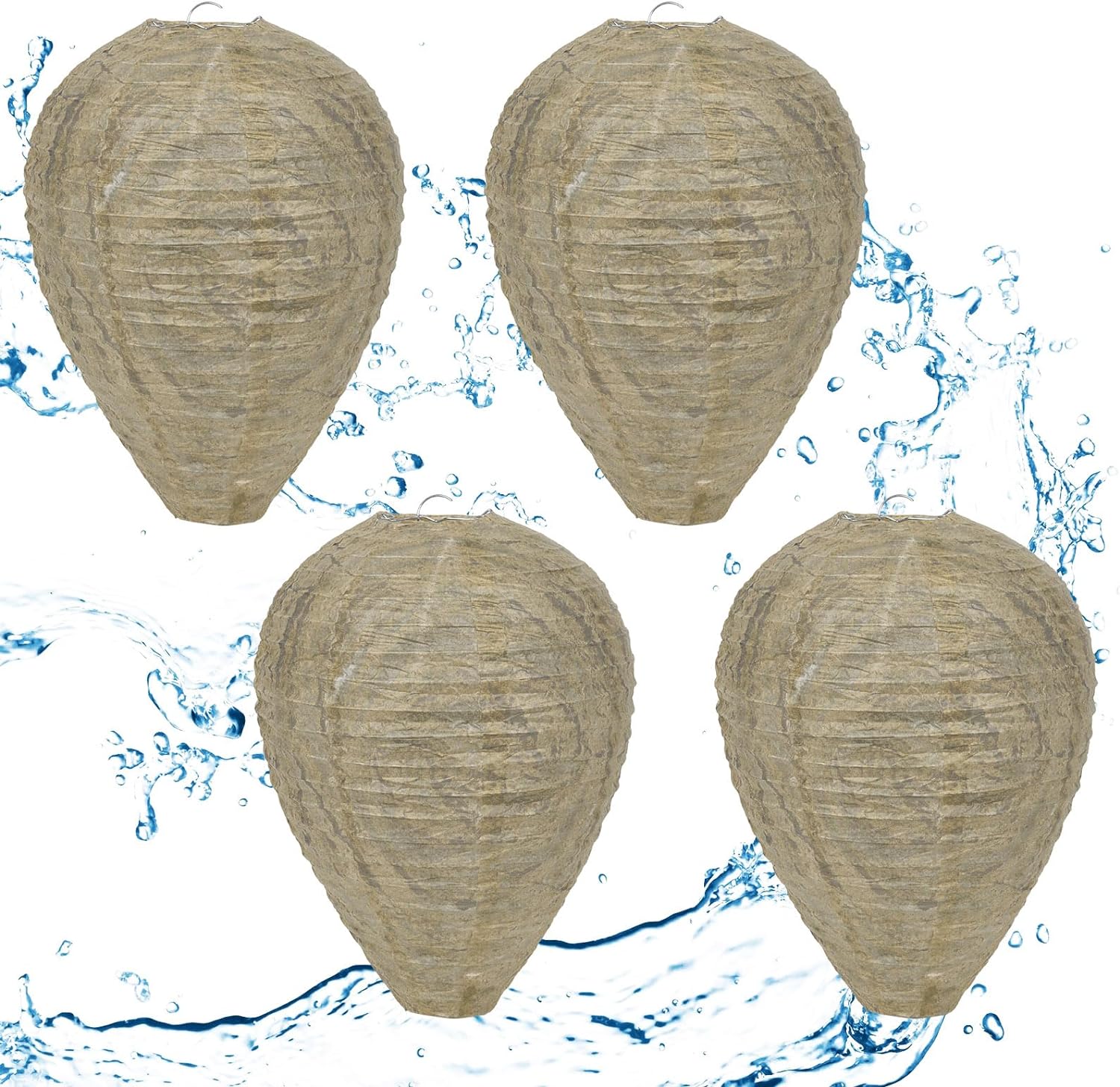 4 Pack Wasp Nest Hanging Fake Wasp Nest Paper Material
